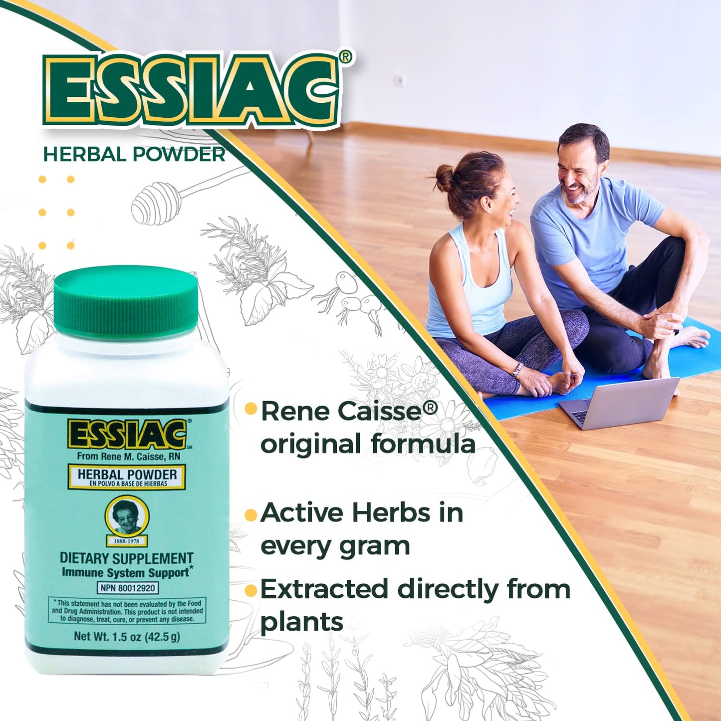 Essiac PowderESSIAC Original Herbal Tea Powder β 1.5 oz Bottle | Powerful Antioxidant Blend to Help Promote Overall Health & Well-Being | Original Formula from 1922 (1) EssiacBuy Supplements Australia