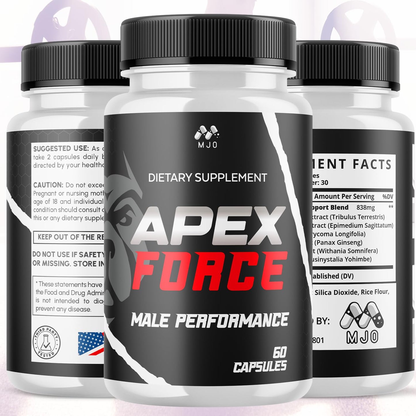 Apex Force Capsules, Official ApexForce Supplement Pills with All Natural Ingredients, Apex Force Maximum Strength Support with Premium Vitamins for Advanced Health & Overall Wellness (60 Capsules) MJOBuy Supplements Australia