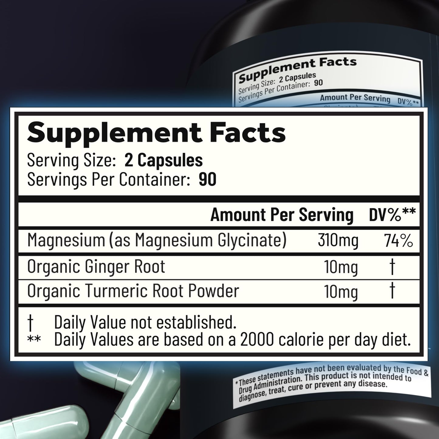 Magnesium Glycinate Capsules with Organic Turmeric and Ginger - 180 Vegan Capsules for Sleep, Relaxation, Muscle Cramps and Immune Support Holistic MethodBuy Supplements Australia