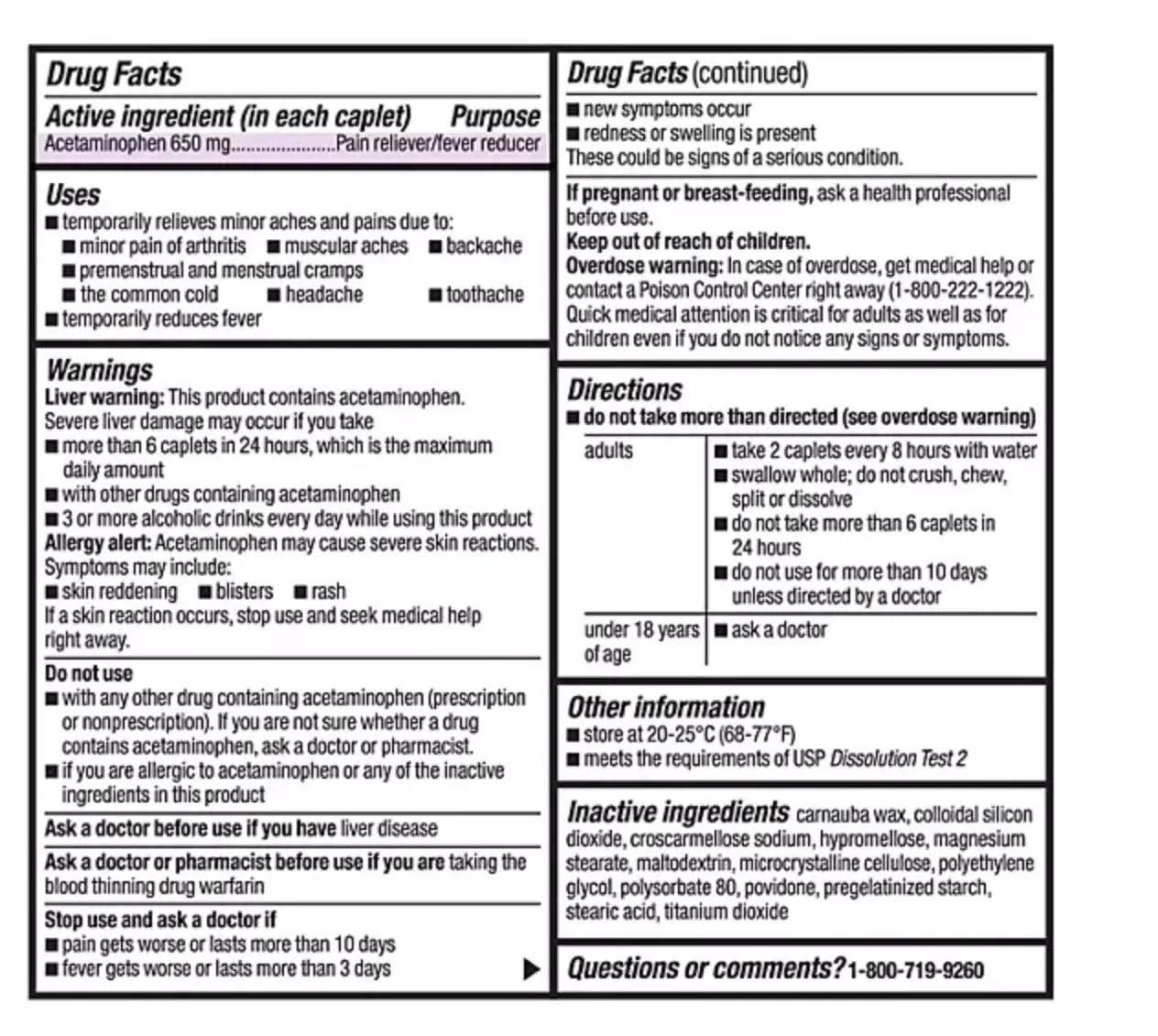 Compare to Tylenol Arthritis Pain Active Ingredient. - Member's Mark - Arthritis Pain Reliever, Extended Release, Acetaminophen 650 mg, 400 CapletsQ MEMBER´S MARKBuy Supplements Australia