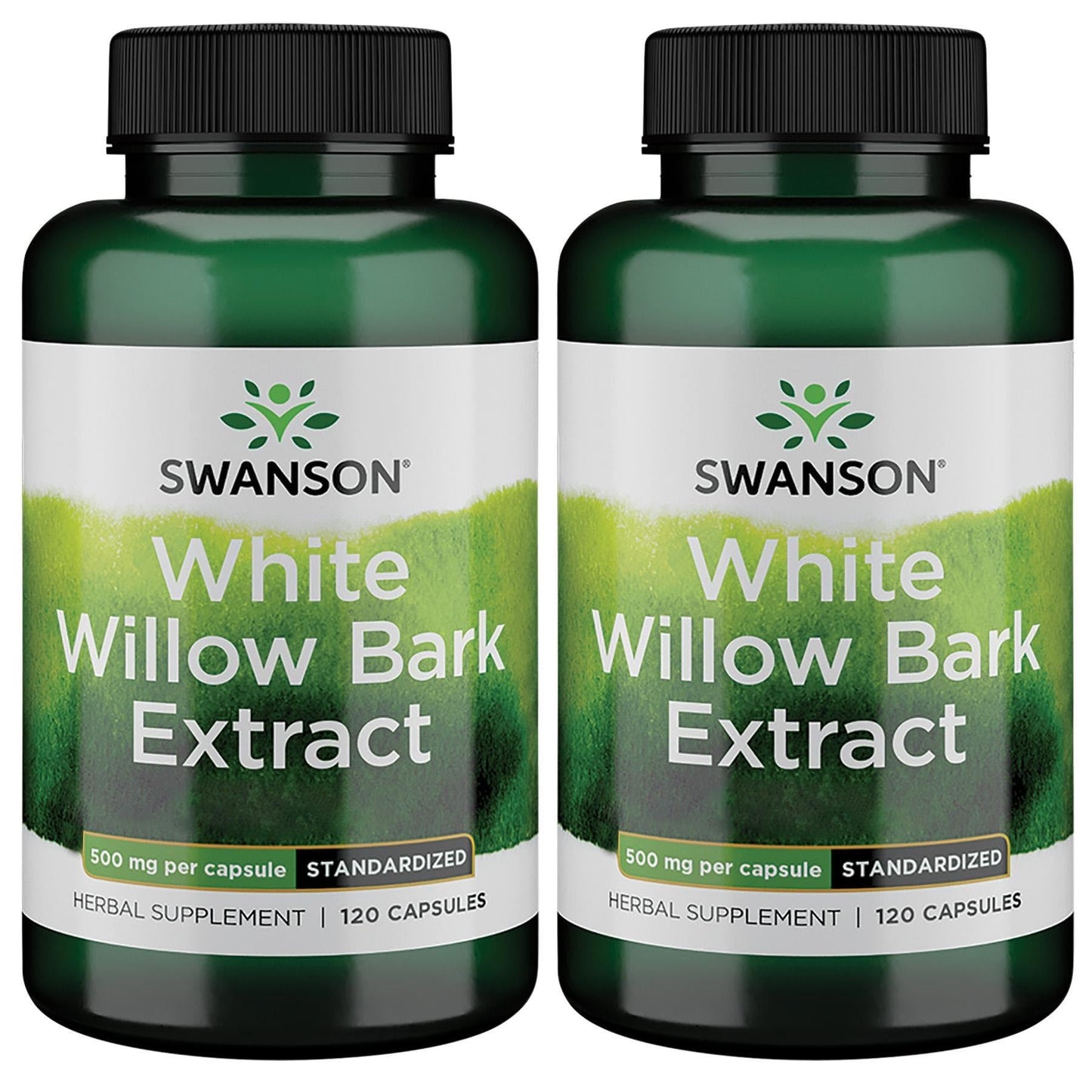 Swanson White Willow Bark Extract - Promotes Joint Support and Muscle Relief - Standardized to 15% Salicin - Natural Supplement with No Stomach Irritation - (120 Capsules, 500mg Each) (2 Pack) SwansonBuy Supplements Australia
