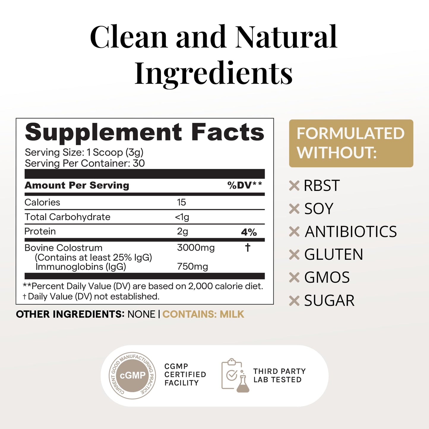 Elavite Bovine Colostrum Powder (Unflavored) Grass Fed Colostrum Supplement for Gut Health, Immune Support Healthy Hair, Skin & Nails - 30 Servings ElaviteBuy Supplements Australia
