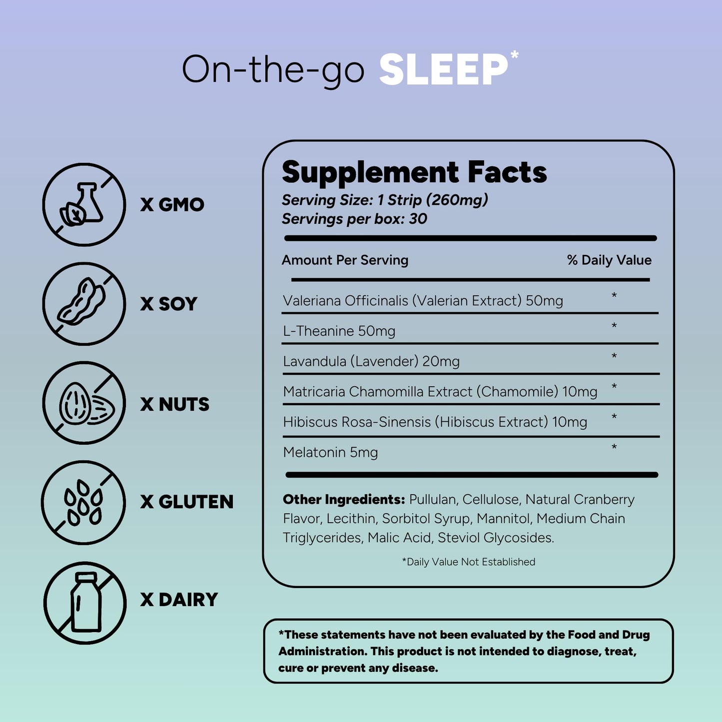 STRIPPIES Dissolvable Sleep Strips – Fast-Acting Melatonin 5mg with L-Theanine, Lavender, Chamomile, Hibiscus & Valerian – Natural Cranberry Flavor – 90 Strips STRIPPIESBuy Supplements Australia