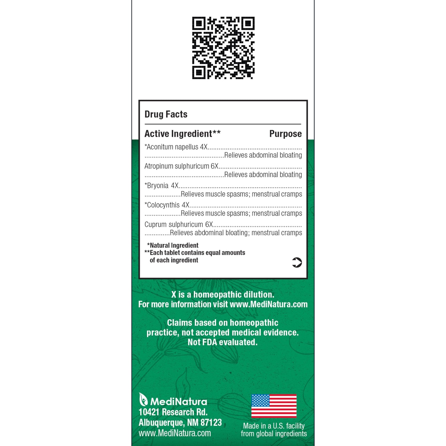 MediNatura BHI Spasm/Cramp Relief - Muscle Spasm Tablets for Full-Body Cramp Support - Menstrual Support - Non-Drowsy - Quick-Dissolve - Non-Addictive - Natural Ingredients - 100 Count MediNaturaBuy Supplements Australia