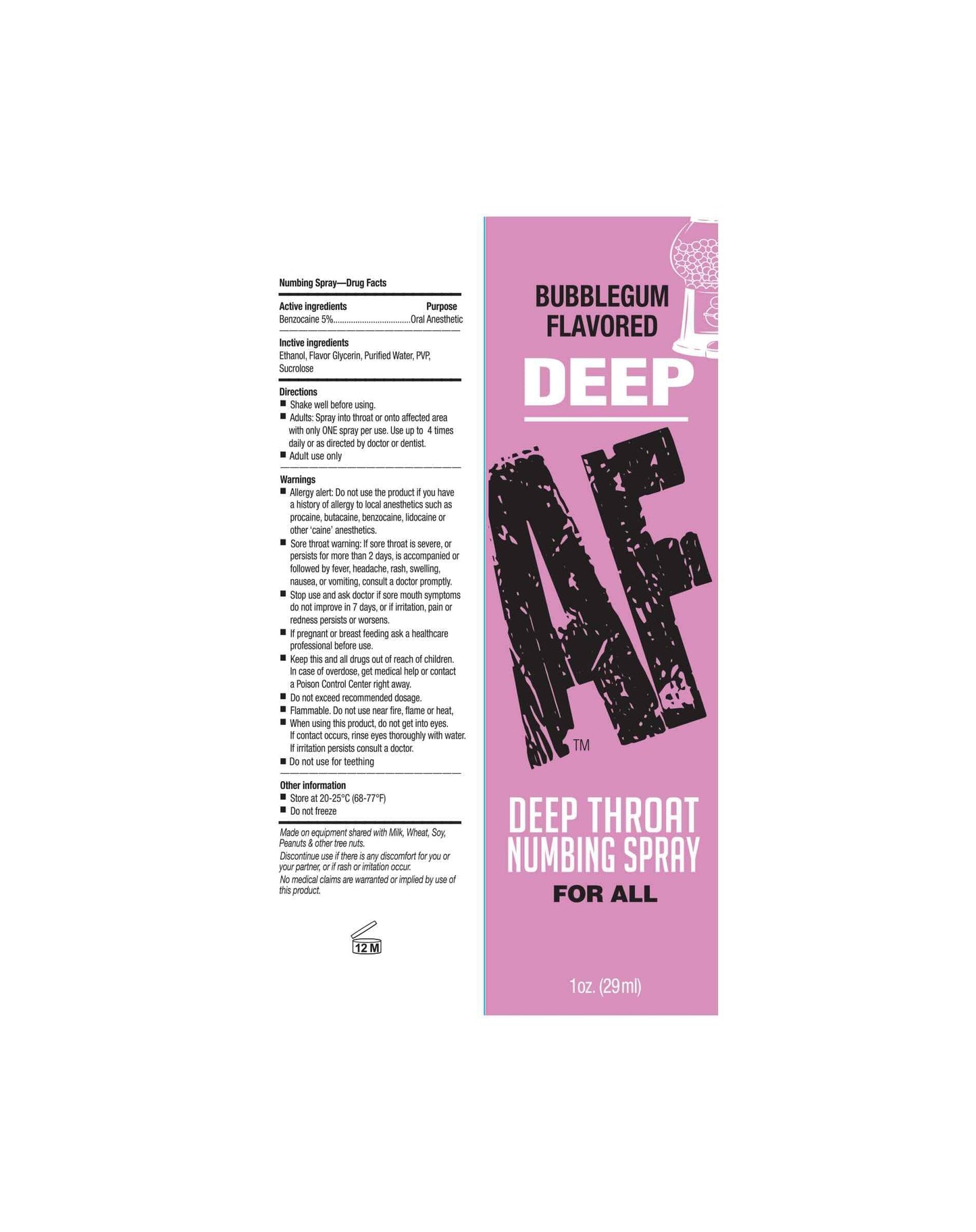 Naughty Kitty Kat Deep AF Deep Throat Spray (Bubblegum) Naughty Kitty KatBuy Supplements Australia