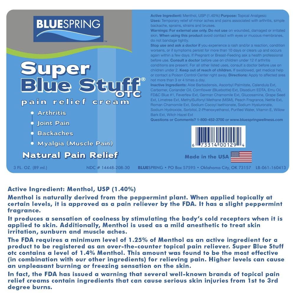 Super Blue Stuff Natural Pain Relief roll on with Emu Oil by BlueSpring- Pain relief rub Anti Inflammatory Analgesic Cream for Back, Knee, Joint, Muscle, Arthritis, and neck Pain Relief- 3 Oz roll-on. Emu TherapyBuy Supplements Australia