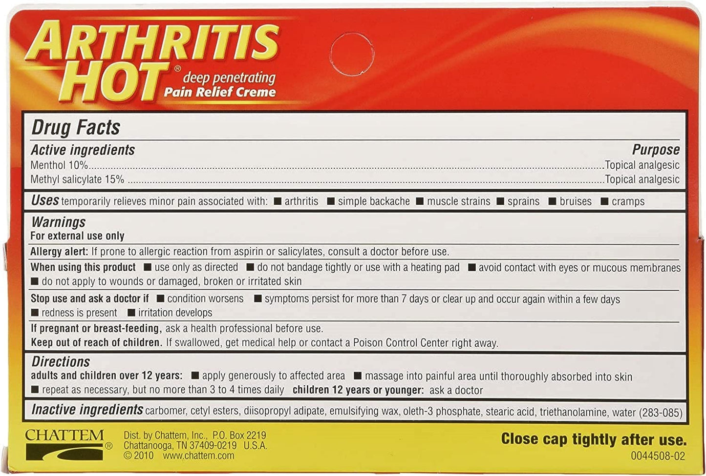 Arthritis Hot Pain Relief Creme 3 oz (Pack of 3) Marble MedicalBuy Supplements Australia