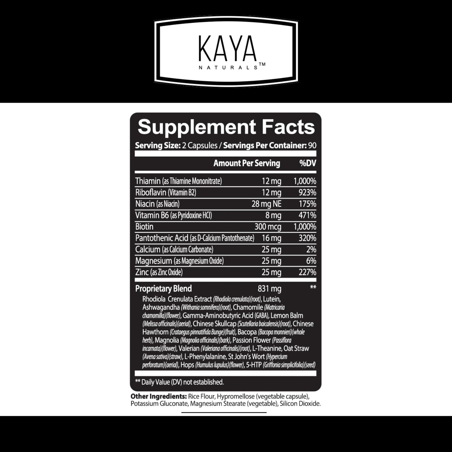 Kaya Naturals - Natural Herbal Support Vitamin Supplement are Designed to Help You find Balance and Relaxation in Your Daily Routine - Vitamin Supplement - 180 Capsules Kaya NaturalsBuy Supplements Australia