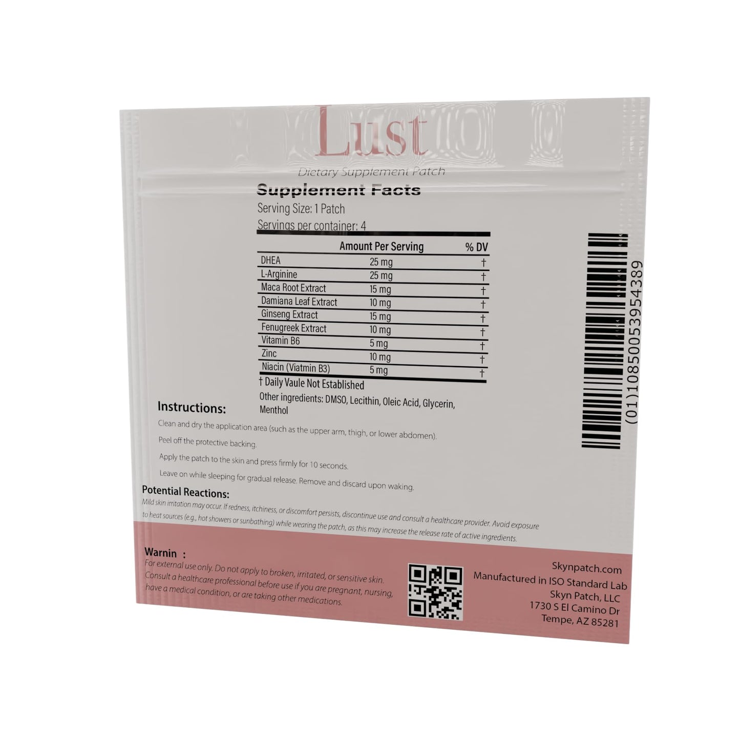 Skyn Patch Lust Botanical Daily Transdermal Patch | Plant Botanical & Vitamin Supplement for Adult Lifestyle Wellness Skyn PatchBuy Supplements Australia