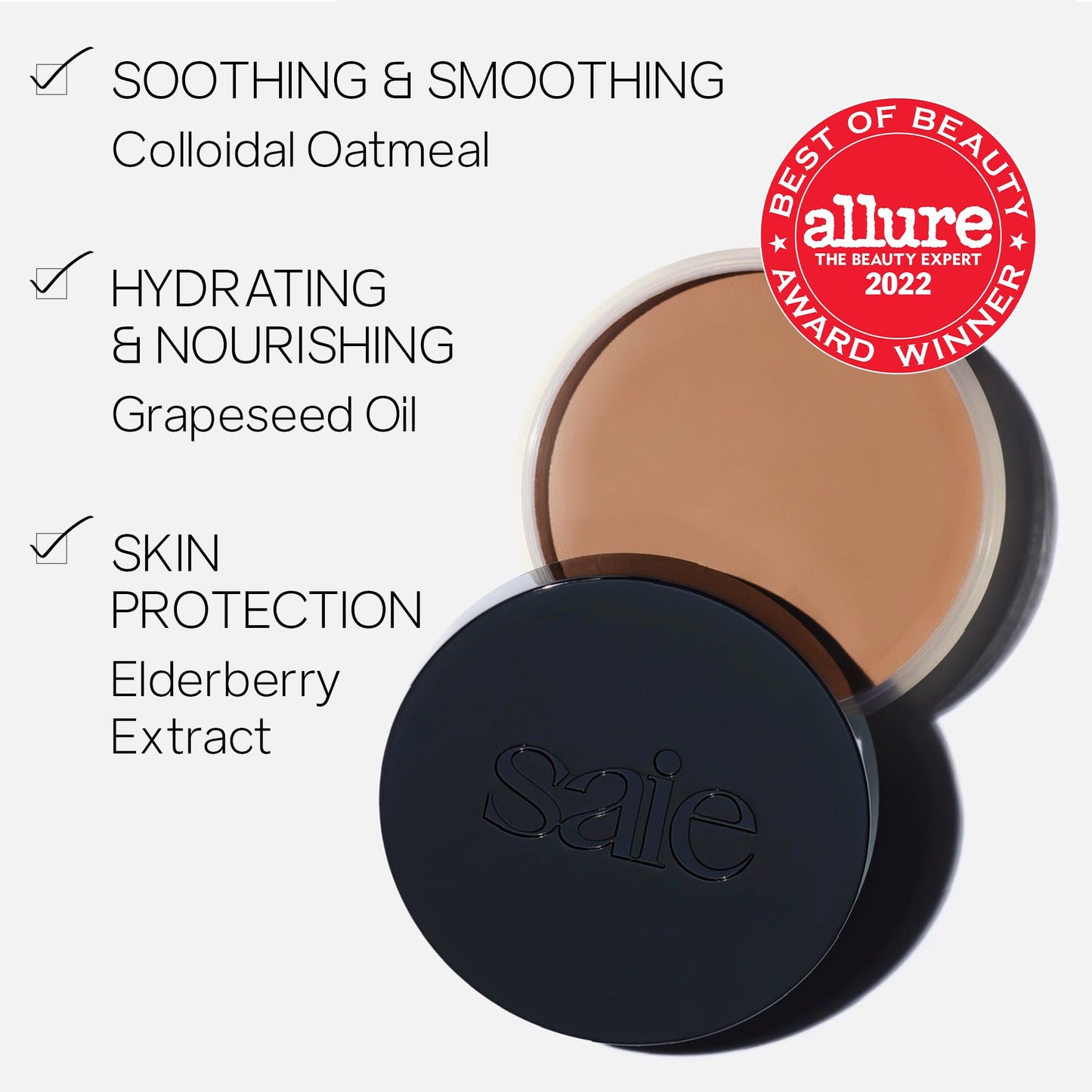 Saie Sun Melt Cream Bronzer - Buildable Balm Face Bronzer for Effortless Sculpting - Cream Contour Enriched with Vitamin C, Nourishing Skincare Ingredients & a Natural Finish - Tan Bronze (1 oz) SaieBuy Supplements Australia