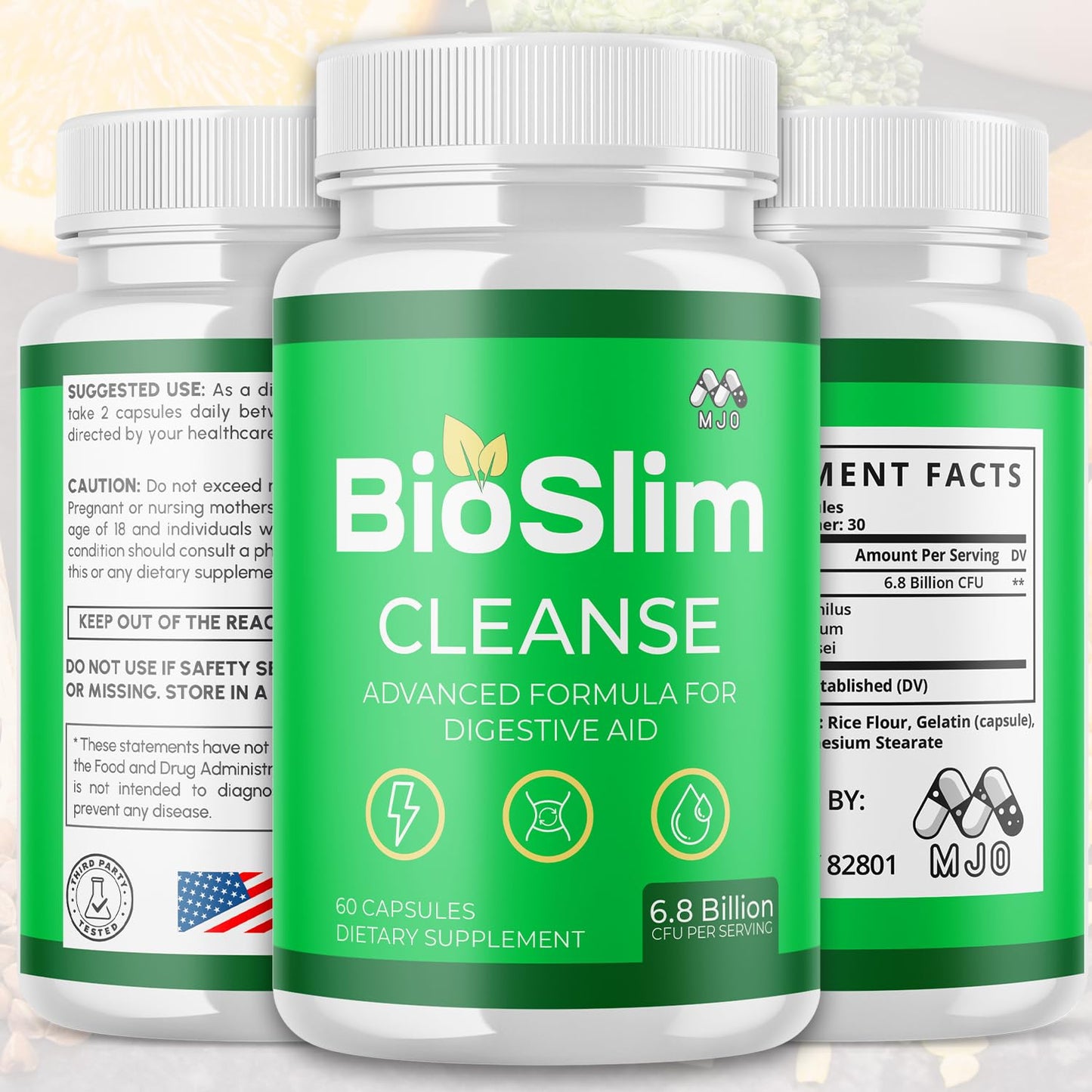 (3 Pack) Bioslim Cleanse Capsules, Official Bioslim Cleanse Supplement Pills with All Natural Ingredients, Advanced Active Health Lifestyle Formula with Premium Vitamins for Women & Men (180 Capsules) MJOBuy Supplements Australia