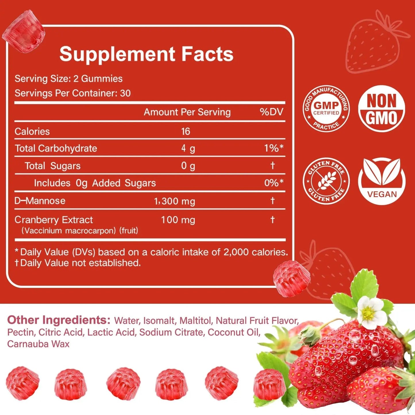 HFELIZ D Mannose with Cranberry Gummies, D-Mannose Supplements 1300mg for Women, Support Natural Urinary Tract & Bladder Health, Sugar-Free, 60 Count HFELIZBuy Supplements Australia