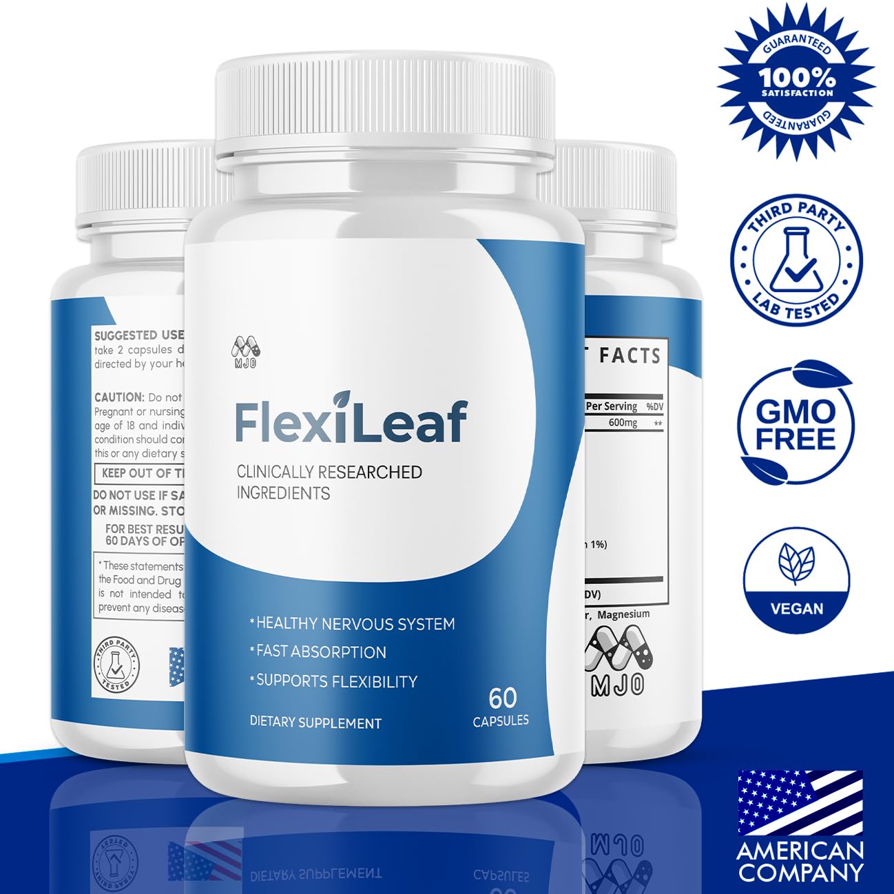 Flexileaf Capsules, Official Flexileaf Pills with All Natural Ingredients, Advanced Health and Overall Wellness Multivitamin Supplement, Flexoleaf Maximum Strength Support Formula (60 Capsules) MJOBuy Supplements Australia