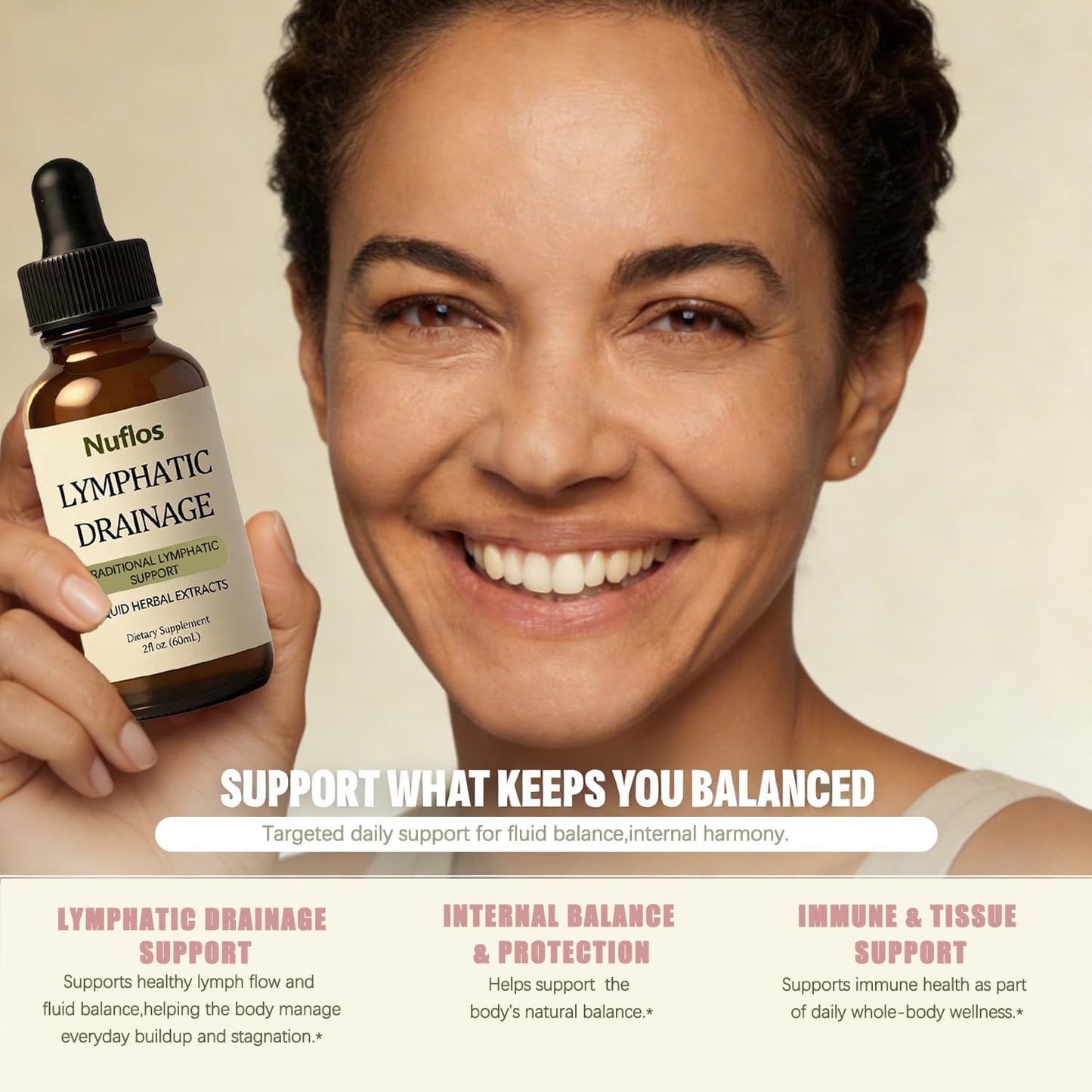 SAPURAIS Nuflos Lymphatic Drainage Drops, Supports Fluid Balance & Immune Health, 2 fl.oz SAPURAIS buy supplements Au