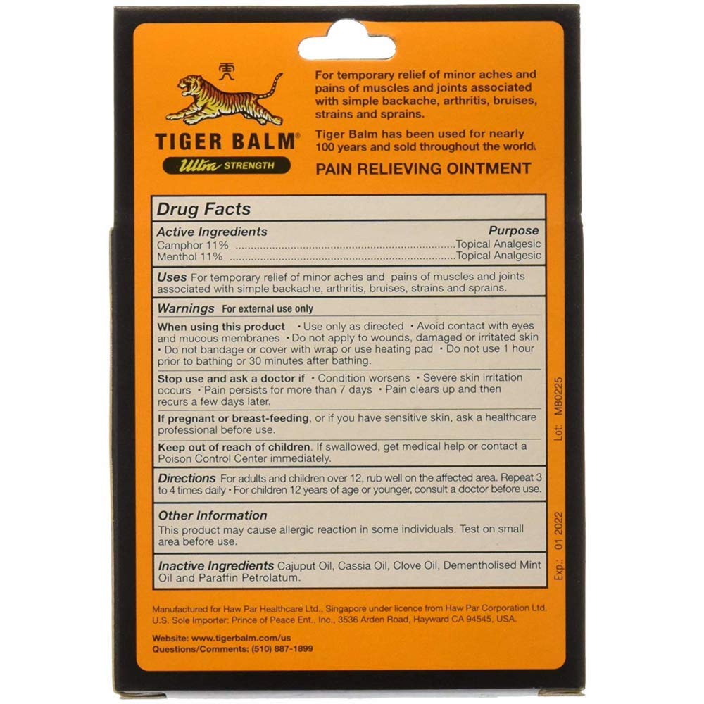 Tiger Balm Sport Rub Pain Relieving Ointment, Ultra Strength 1.70 oz (Pack of 3) Tiger BalmBuy Supplements Australia