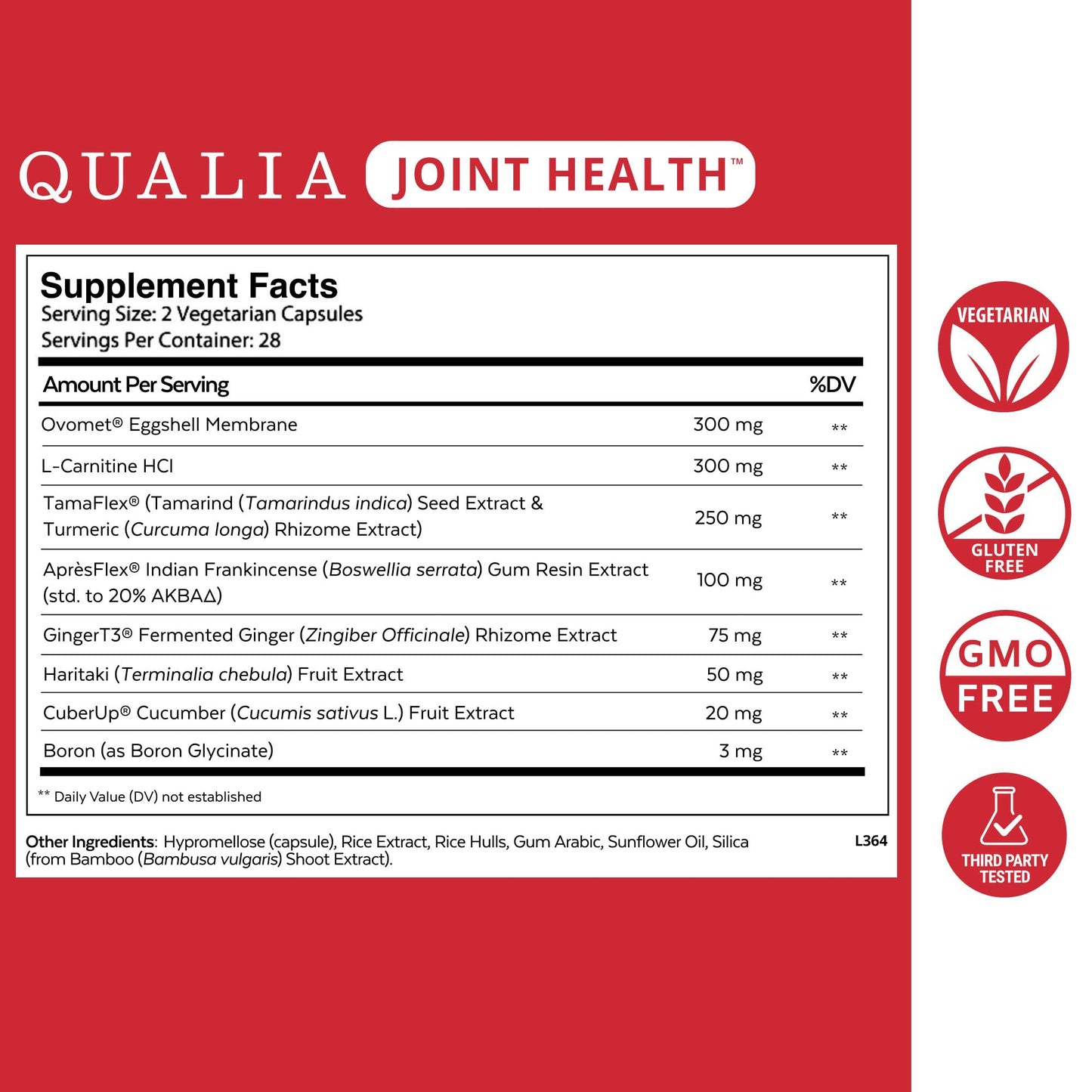 Qualia Joint Health 9 Advanced Joint Health nutrients: denatured Collagen, boswellia, tumeric, Boron, Ginger, L-carnitine. Cartilage Health, Tendon Strength, Healthy Joint Aging (1 Month Supply) QUALIA LIFE SCIENCESBuy Supplements Australia