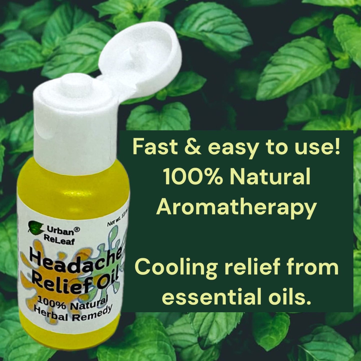Urban ReLeaf Headache Relief Oil! 100% Natural Herbal Remedy, Sinus, Tension, Neck, Temples. Made in USA! Works Fast! Gentle Essential Oil Relief Urban ReLeafBuy Supplements Australia