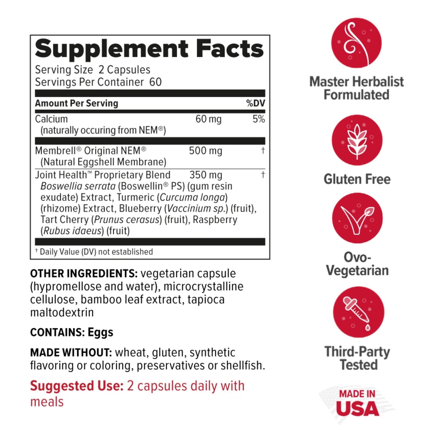 Redd Remedies, Joint Health Advanced, Helps Strengthen Connective Tissue and Cartilage, Fast-Acting Comfort with Boswellia Serrata and Turmeric, 120 Vegetarian Capsules Redd RemediesBuy Supplements Australia