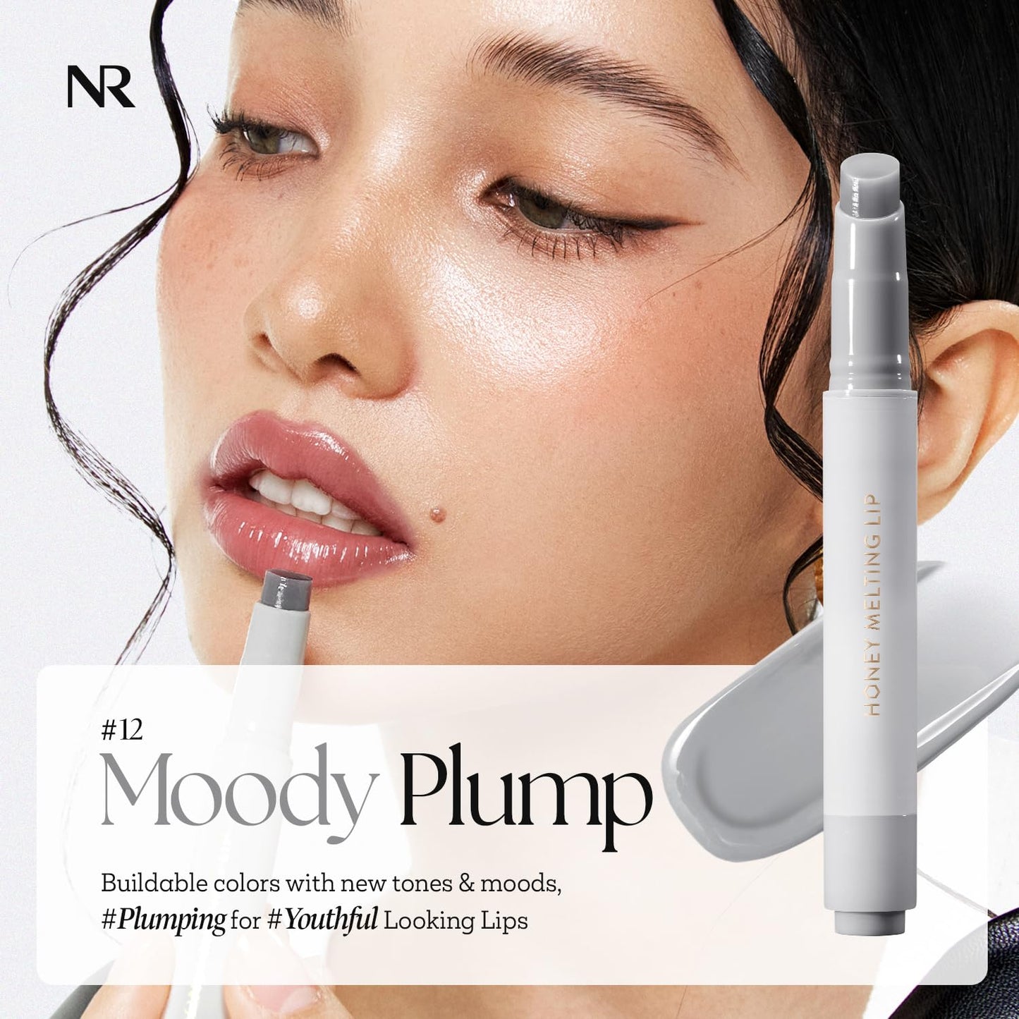 Nature Republic HONEY MELTING LIP PLUMPING (12 GRAY) SOFT LIP STICK Moody Plump
