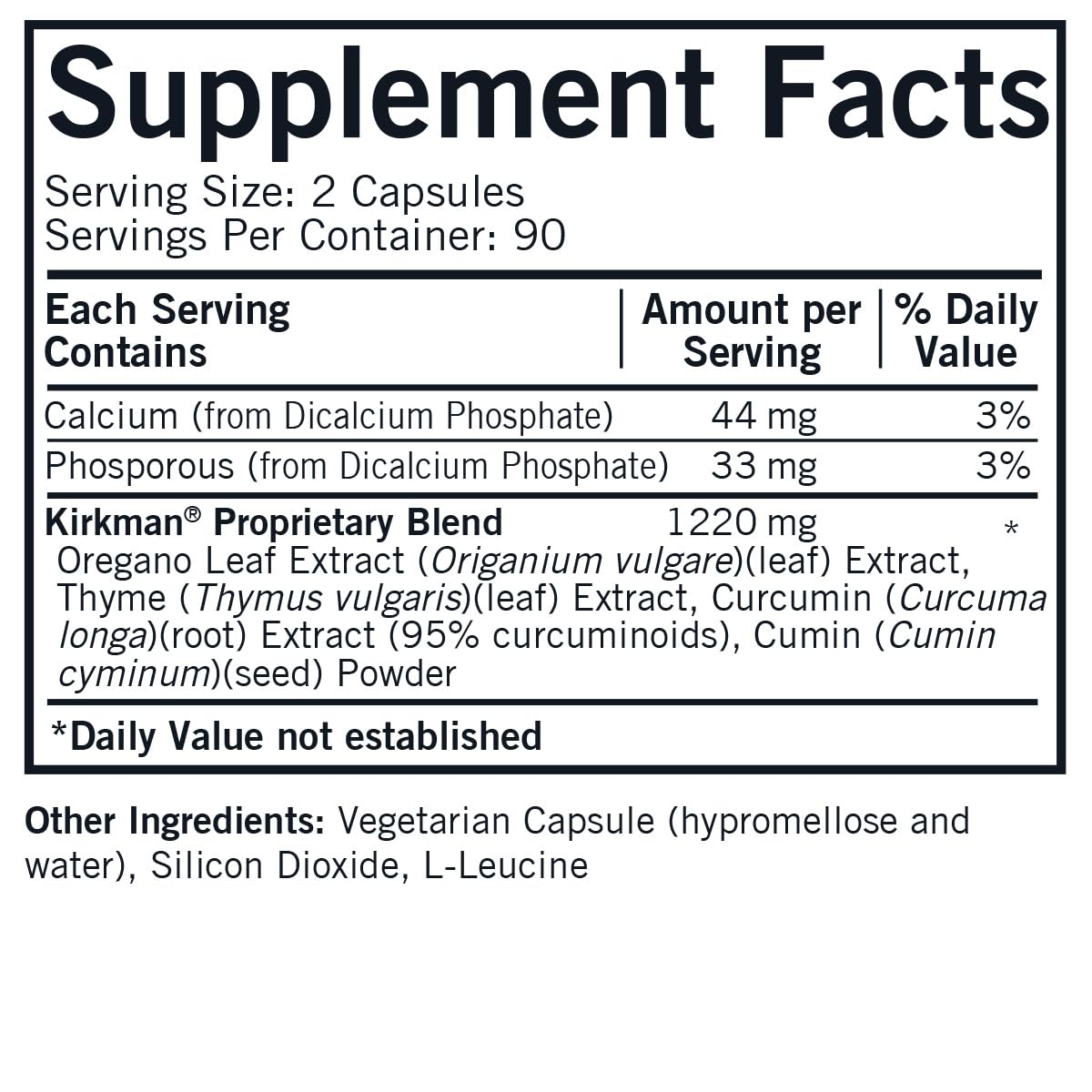 Kirkman CD-Herbal - Hypoallergenic -180 Vegetarian Capsules KirkmanBuy Supplements Australia