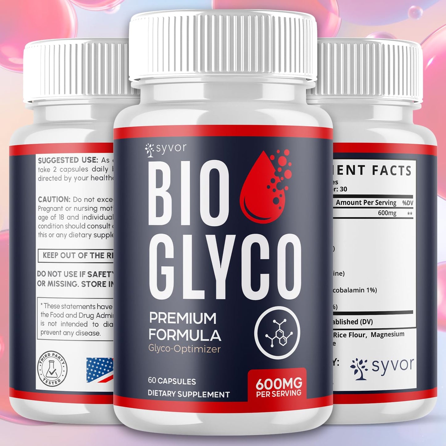 (2 Pack) Bio Glyco Capsules, Official BioGlyco Blood Health Support Pills with All Natural Ingredients, Advanced Blood Optimizer with Maximum Strength Premium Vitamins for Women & Men (120 Capsules) Syvor buy supplements Au