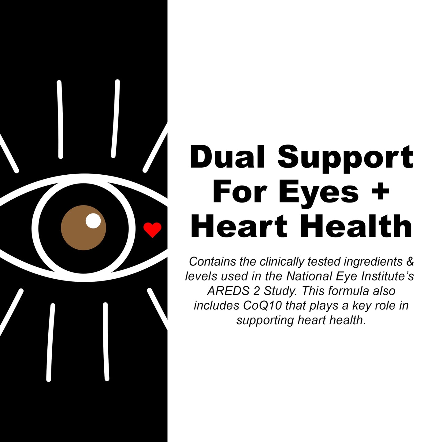 Generic4ME AREDS 2 SoftGels, 100 mg CoQ10 for Heart Health, 500 mg Vitamin C, 400 IU Vitamin E, 10 mg Lutein, 2 mg Zeaxanthin, 80 mg Zinc, 2 mg Copper - Supports Eye Health - 100 Mini SoftGels Generic4MEBuy Supplements Australia