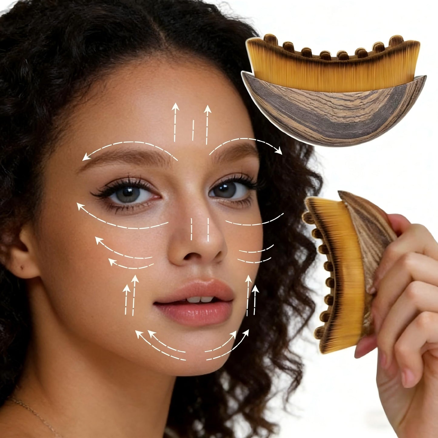 2 PCS New Lymphatic Contour Face Brush for Sculpting – Face Brush for Lymphatic Drainage, Anti-Puffiness, Detox & Lift, Improves Skin Glow & Absorption, Travel-Friendly Portable Design zjywhxdlyf buy supplements Au