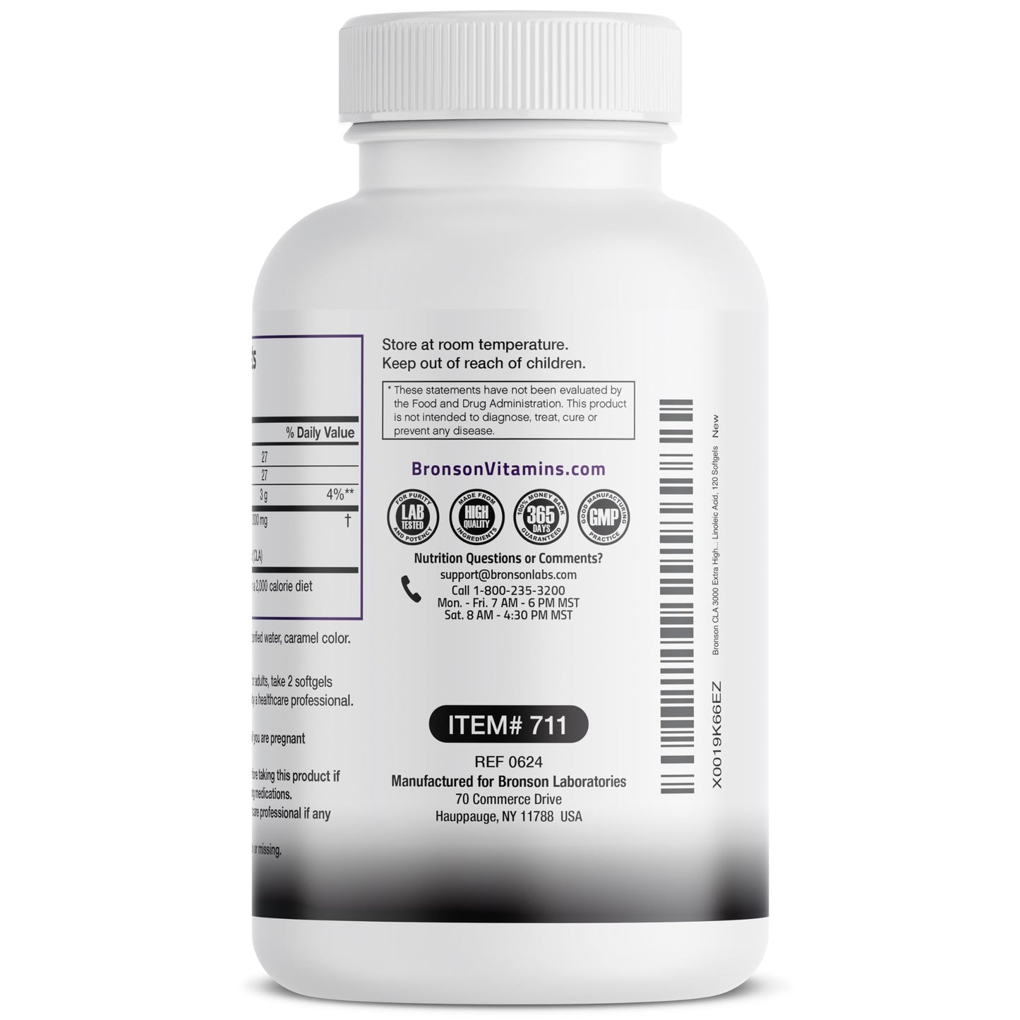 Bronson CLA 3000 Extra High Potency Supports Healthy Weight Management Lean Muscle Mass Non-Stimulating