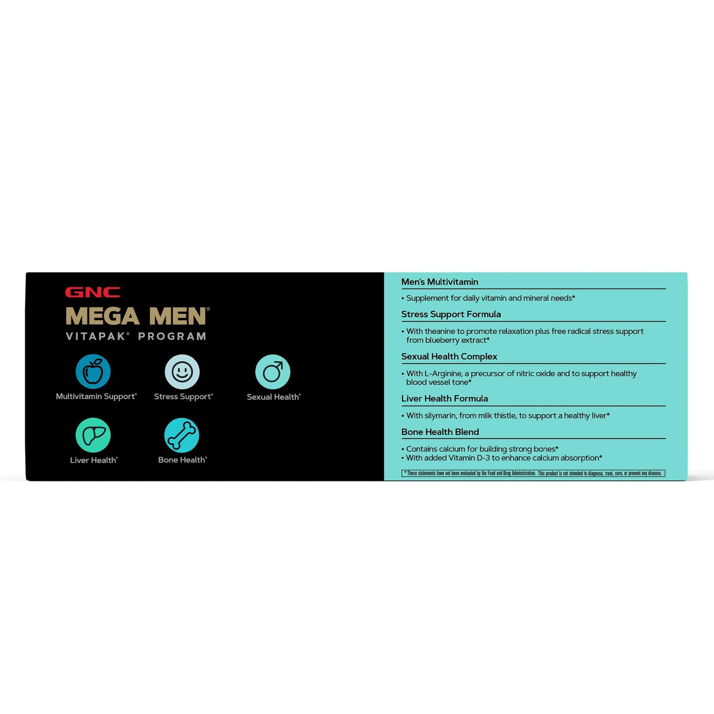 GNC Men's 30+ Vitapak Program | 5-in-1 Daily Multivitamins and Minerals | Supports Healthy Bones and Stress Relief | 30 Servings GNCBuy Supplements Australia