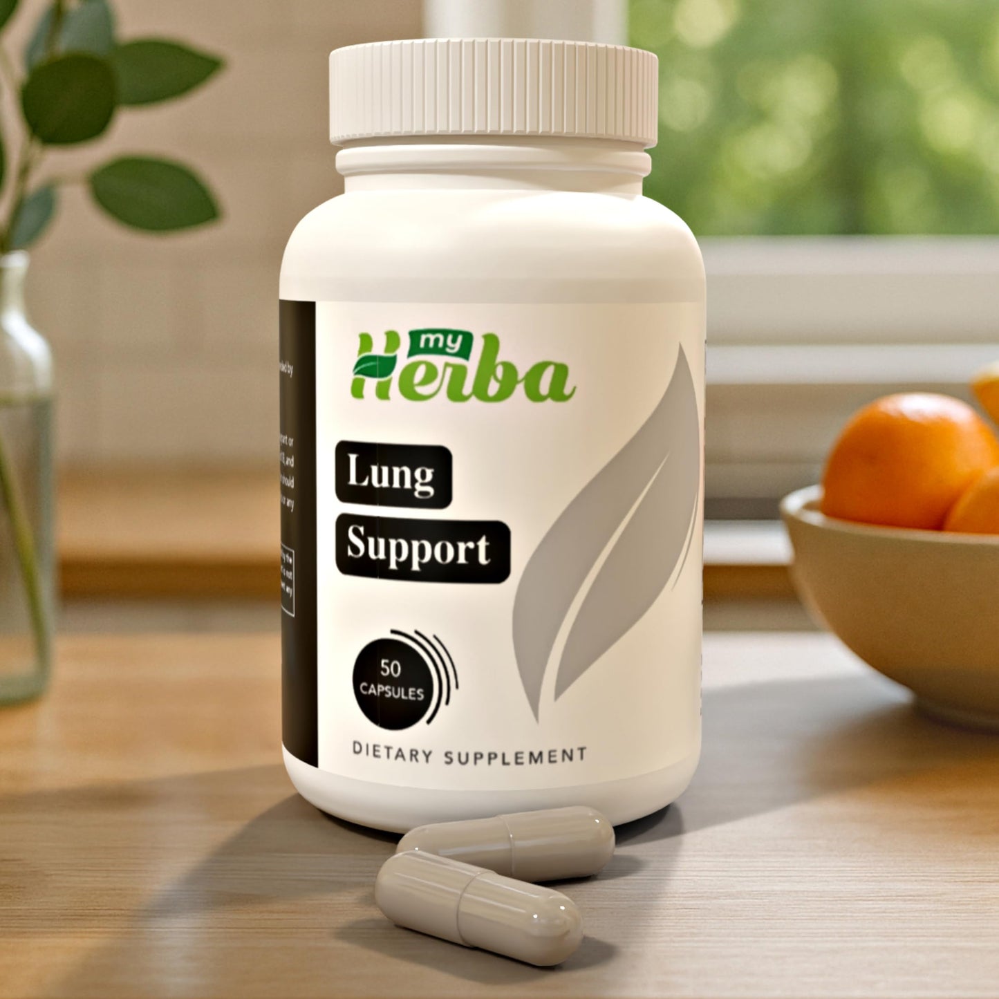 MyHerba Lung Support Supplement - Vegan Formula with Marshmallow Root, Chlorella, Ginkgo Biloba Leaf, Irish Sea Moss & PAU D’Arco - Deep Lung Cleanse, Detox and Immune Support for Adults, 50 Capsules MyHerbaBuy Supplements Australia