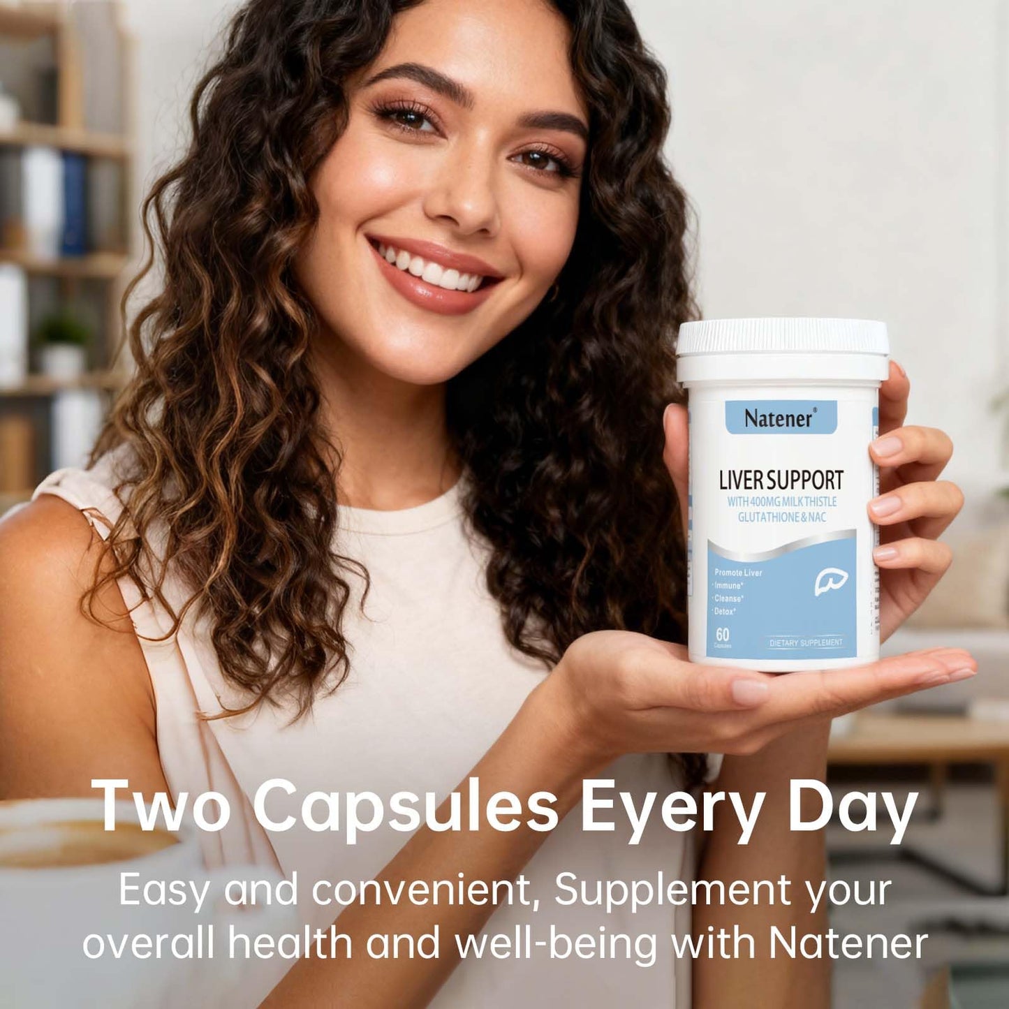 Natener Liver Support with 200mg Milk Thistle, 100mg Glutathione, 100mg NAC, 150mg Tumeric, Dandelion, Artichoke, Liver Cleanse Detox & Repair, Supports Energy*, Immunity & Liver Health*, 60 caps Natener buy supplements Au