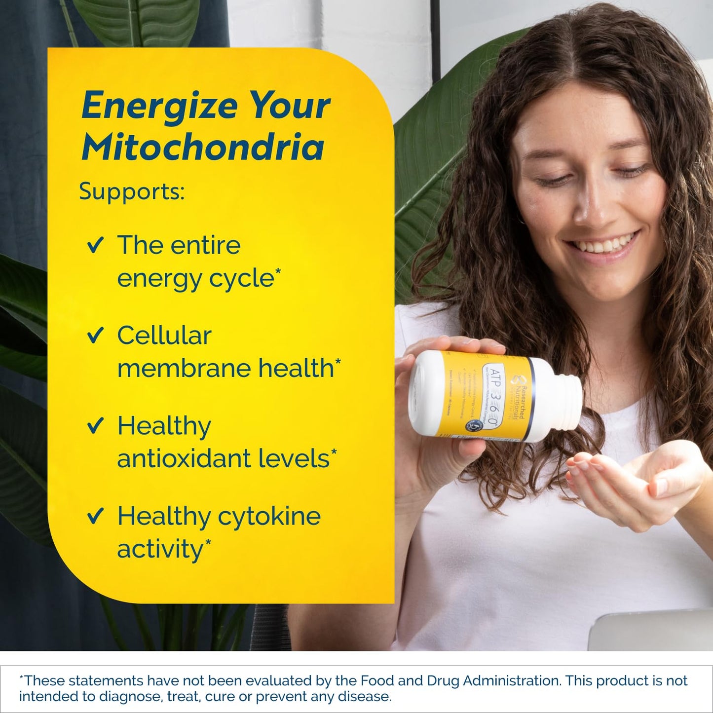 Researched Nutritionals ATP 360 - Mitochondrial Supplements to Support Entire Energy Cycle & Cell Membranes - Clinically Researched ATP Supplements, High Dose CoQ10, R-Lipoic Acid & PQQ, 90 Capsules Researched NutritionalsBuy Supplements Australia