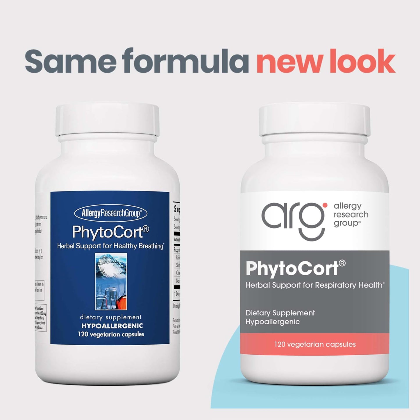 Allergy Research Group PhytoCort Supplement - Respiratory Support, Lung Health, Lung Detox, Lung Cleanse, Healthy Breathing, Herbal Support, Reishi, Licorice, Noni, Vegetarian Capsules - 120 Count Allergy Research GroupBuy Supplements Australia