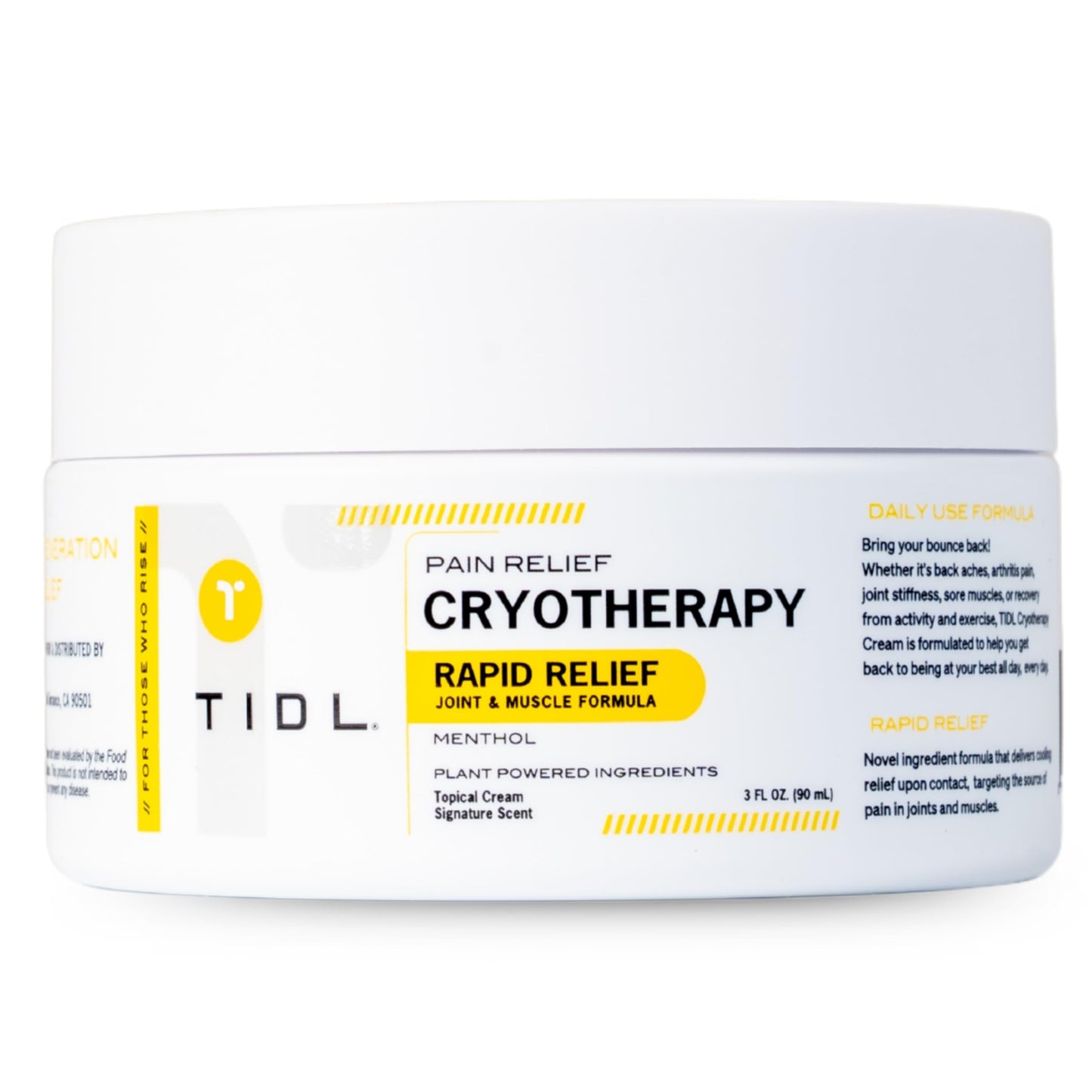 TIDL Cryotherapy Pain Relief Cream, 3 Oz, Targeted Neck Pain, Joint & Muscle Pain Relief with Organic, Plant-Based Menthol, Instant Cooling for Sport & Post Workout Full Body Recovery TIDL buy supplements Au