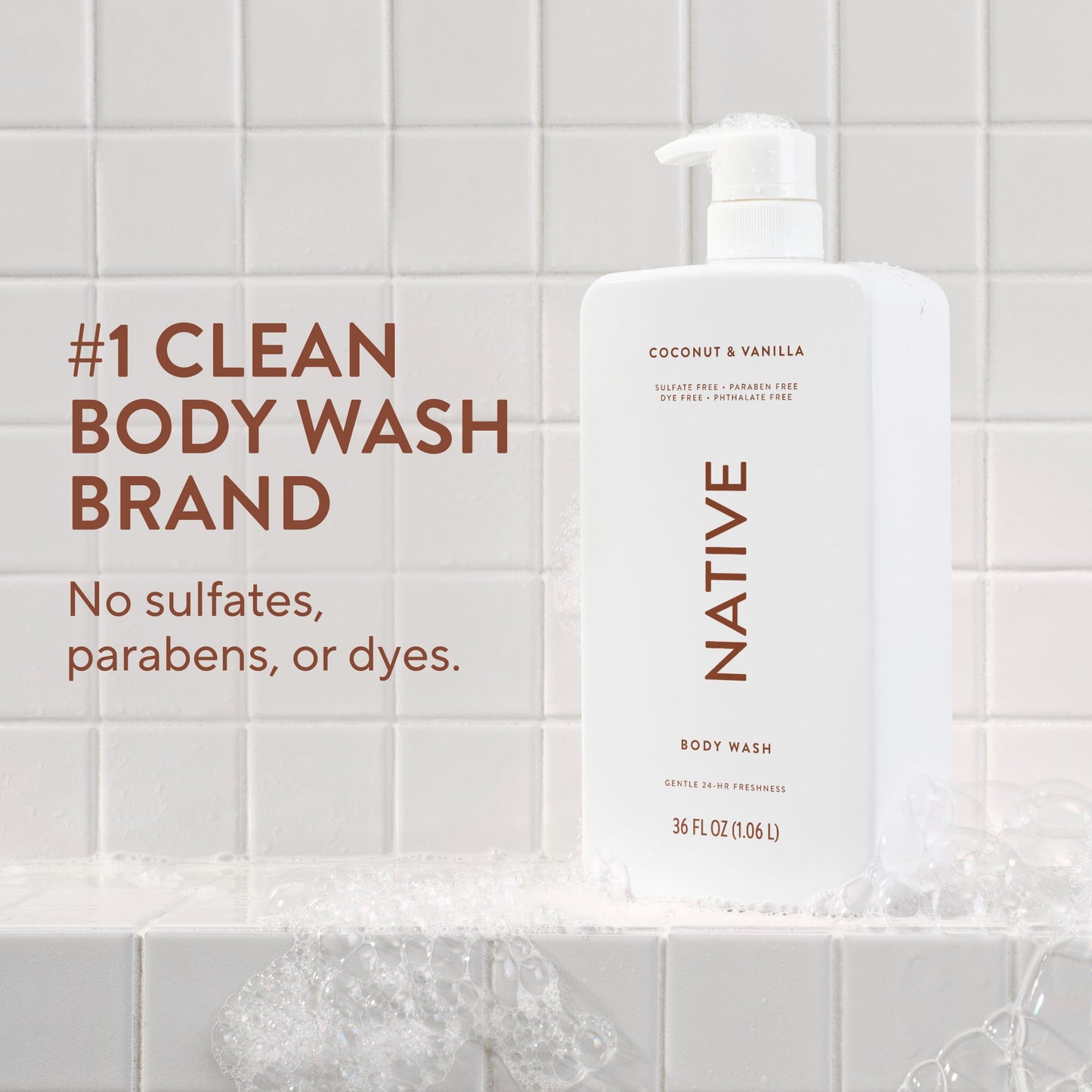 Native Sulfate Free Body Wash Contains Naturally Derived Ingredients | for Women & Men