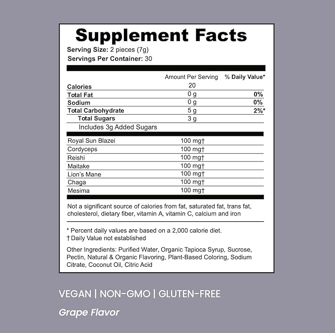 SOULBELLY Multi-Mushroom | Ritual Vitamin Gummies for Energy, Focus and Immune Balance | Vegan | Gluten-Free | Non-GMO | 60 Count SOULBELLY buy supplements Au
