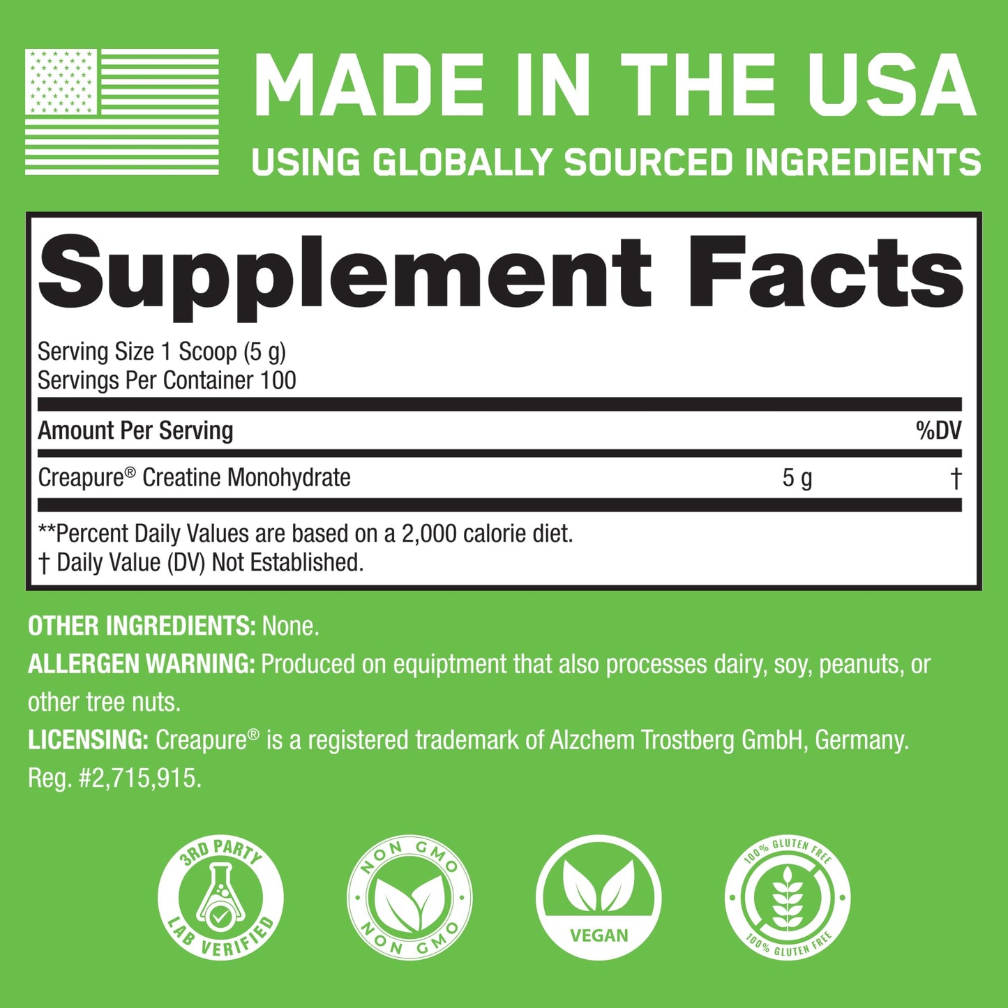 SteelFit Creapure Creatine Monohydrate Powder, Unflavored - German Micronized Creatine Powder for Men & Women - Gym Workout Nutritional Supplements for Muscle Gain