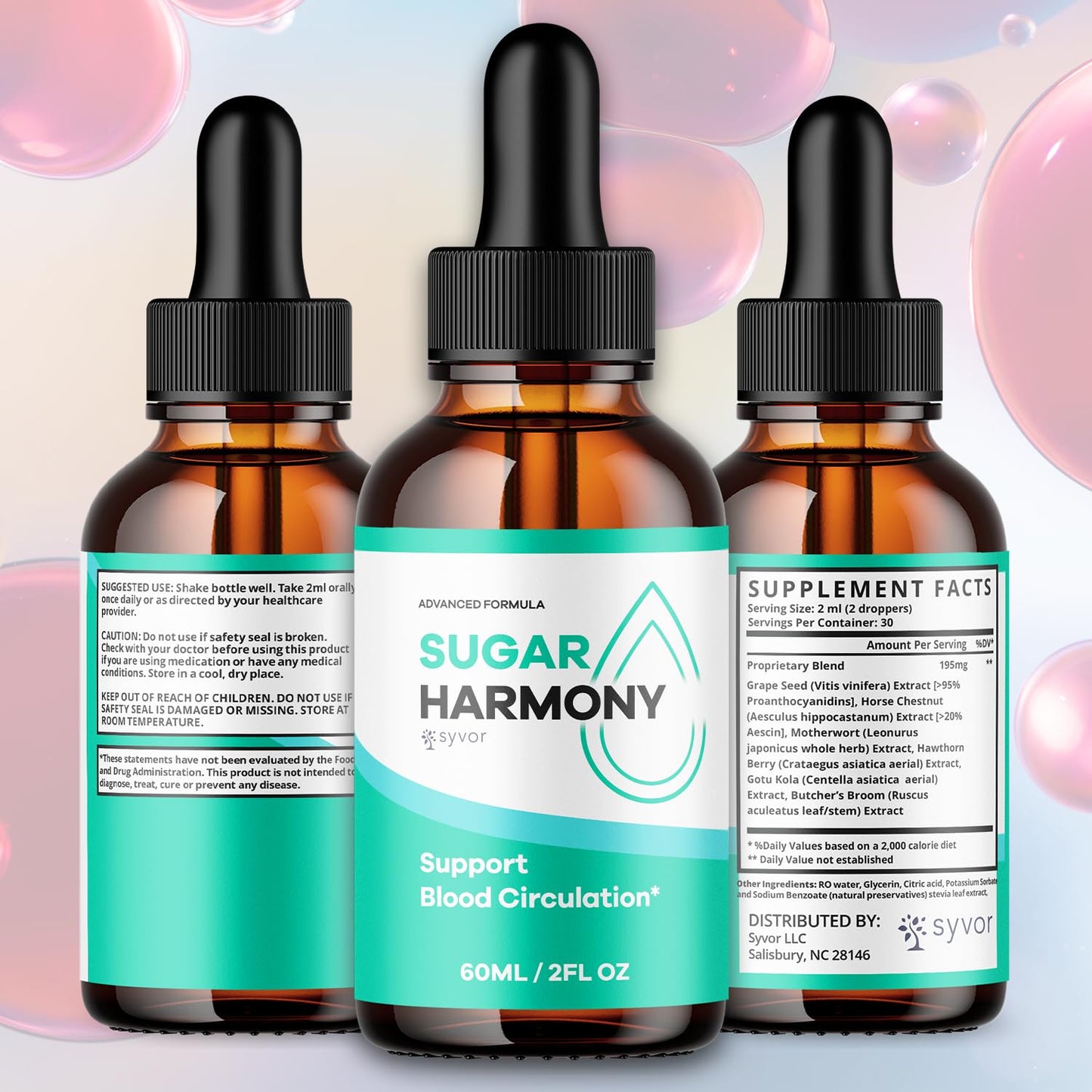 (2 Pack) Sugar Harmony Drops, Official SugarHarmony Liquid Drops with All Natural Ingredients, Advanced Formula Support Supplement with Maximum Strength Premium Vitamins for Women & Men (60 Servings) SyvorBuy Supplements Australia