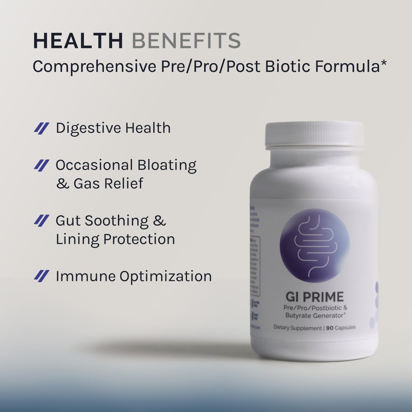 InfiniWell GI Prime - Pre, Post & Probiotics for Digestive Health - Aid Immune Function & Support The Gut-Brain Axis - with Bacillus Probiotics for Women & Men (90 Capsules) InfiniWellBuy Supplements Australia