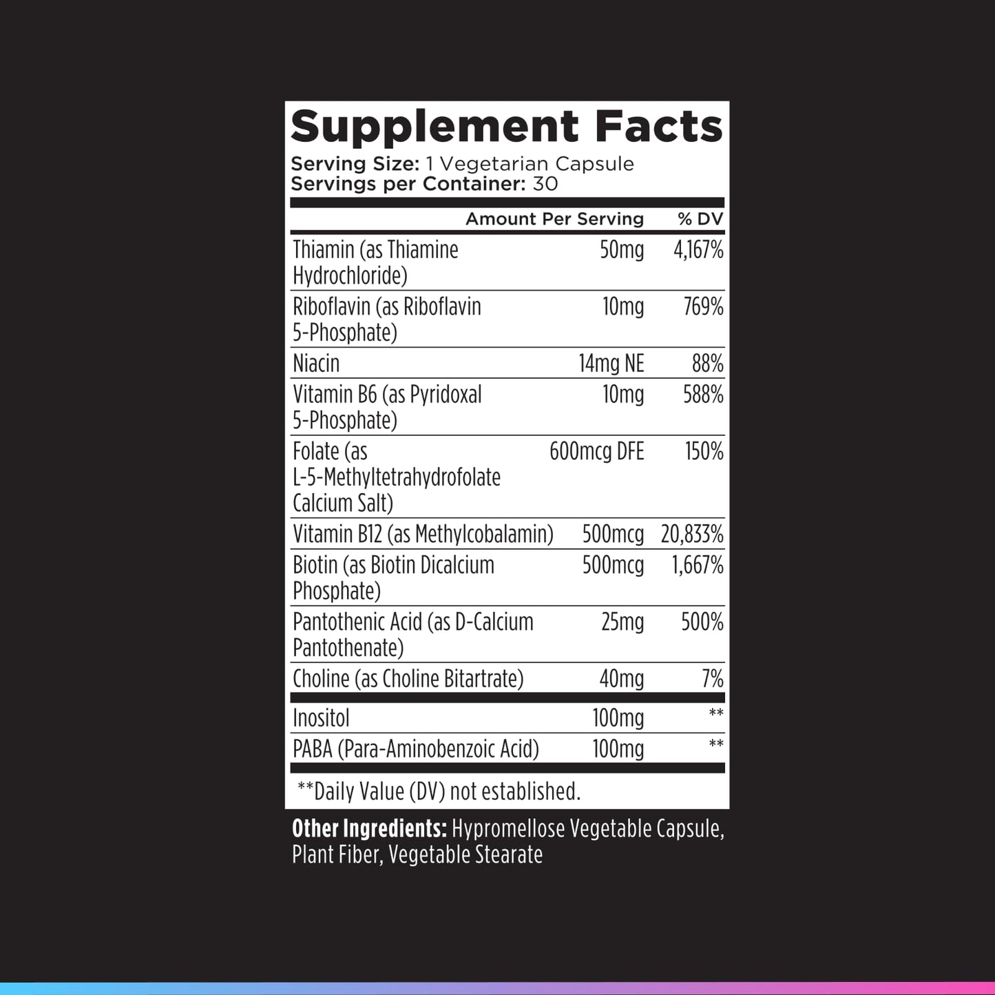 Livingood Daily Vitamin B Complex Capsules for Men and Women, Methylated B12 & Folate, 11 Active Forms Including B1 B2 B3 B5 B6 & Biotin, Gluten Free