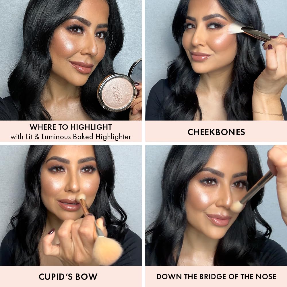 ICONIC LONDON Lit and Luminous Baked Highlighter | Pressed Powder Highlighter for a Radiant Glow, Cruelty-Free, Vegan Makeup, 0.56 oz ICONIC LONDON buy supplements Au