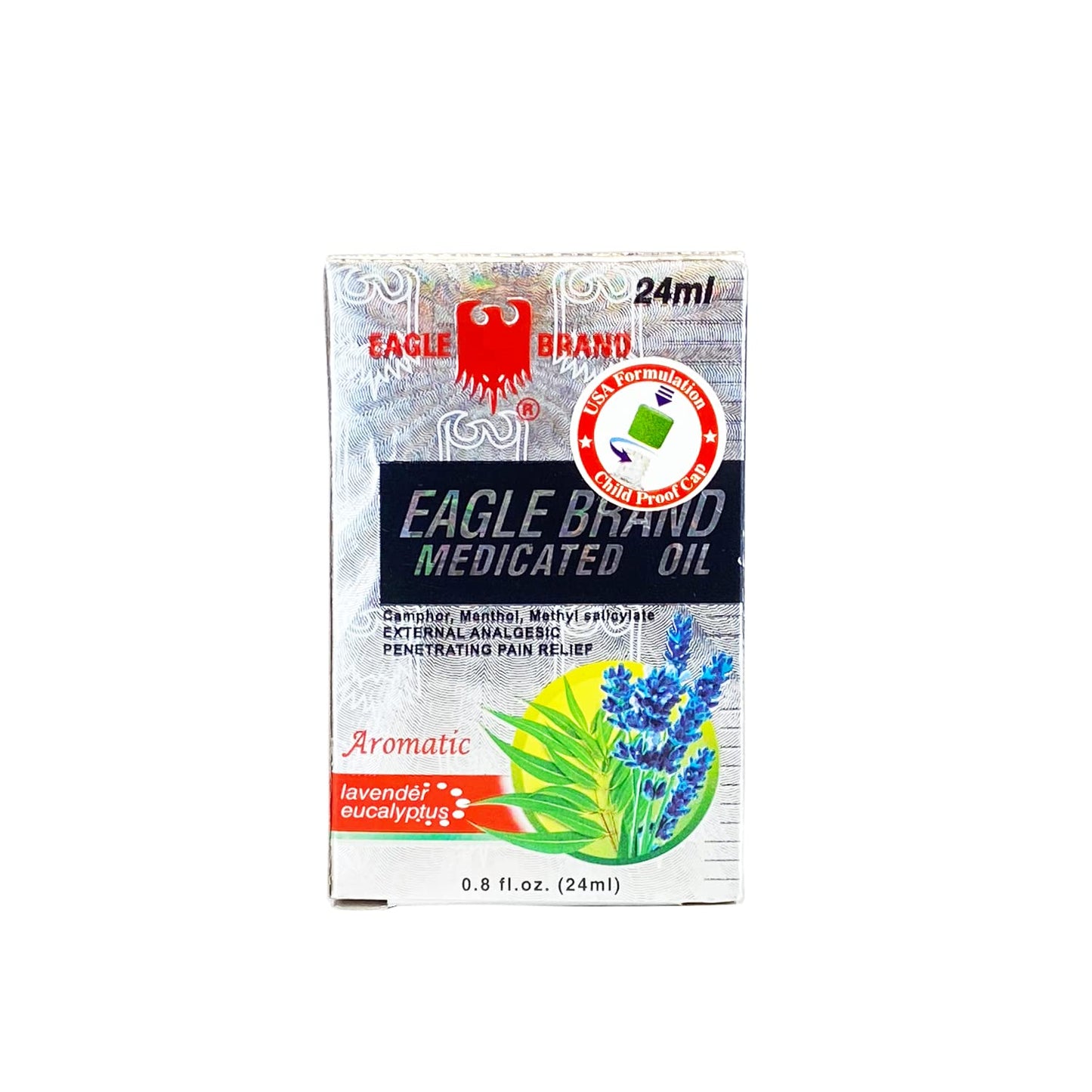 Eagle Brand Natural Aromatic Lavender Medicated Oil for Muscle Aches and Pains, Includes One Individual .8 oz. Bottle Eagle BrandBuy Supplements Australia