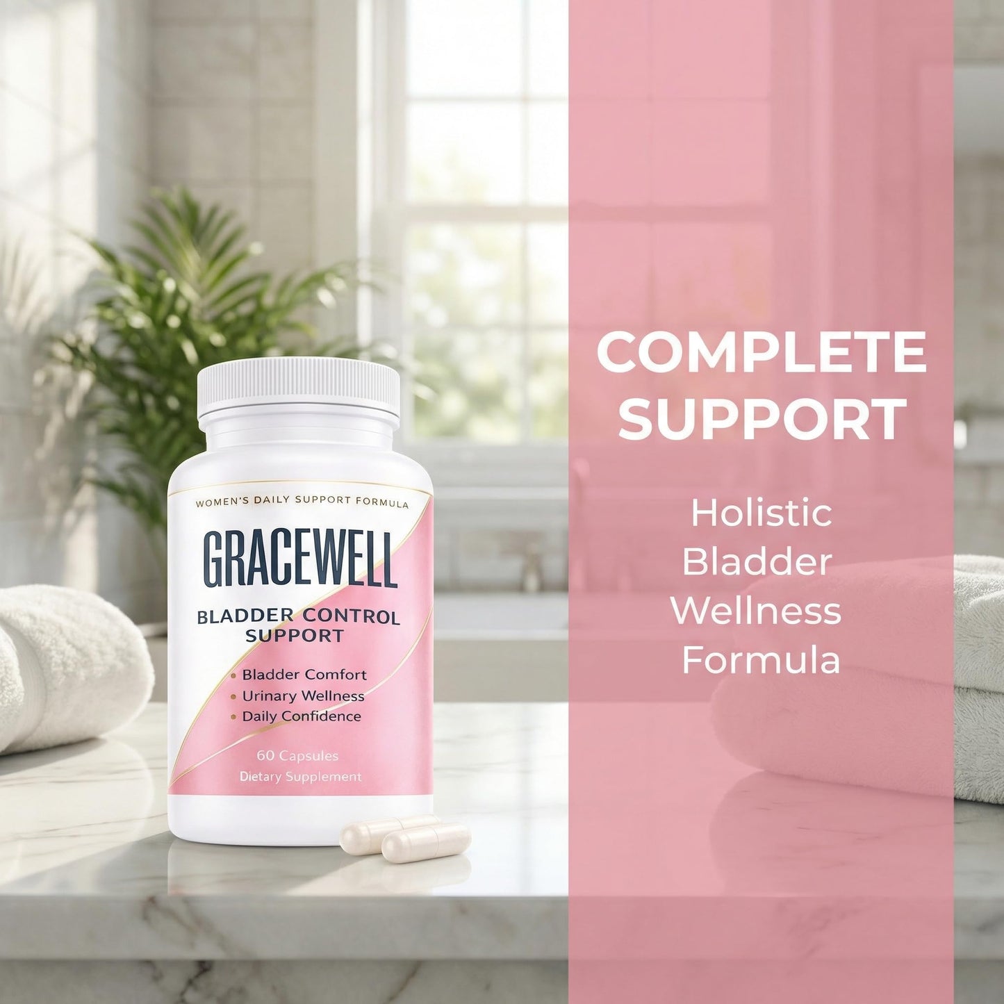 DXWXH Gracewell Bladder Wellness Supplement for Women & Men, Herbal Support with Asian Ginseng, Chinese Yam, Chinese Peony, Urinary Tract Health Formula, 60 Capsules (1) DXWXH buy supplements Au