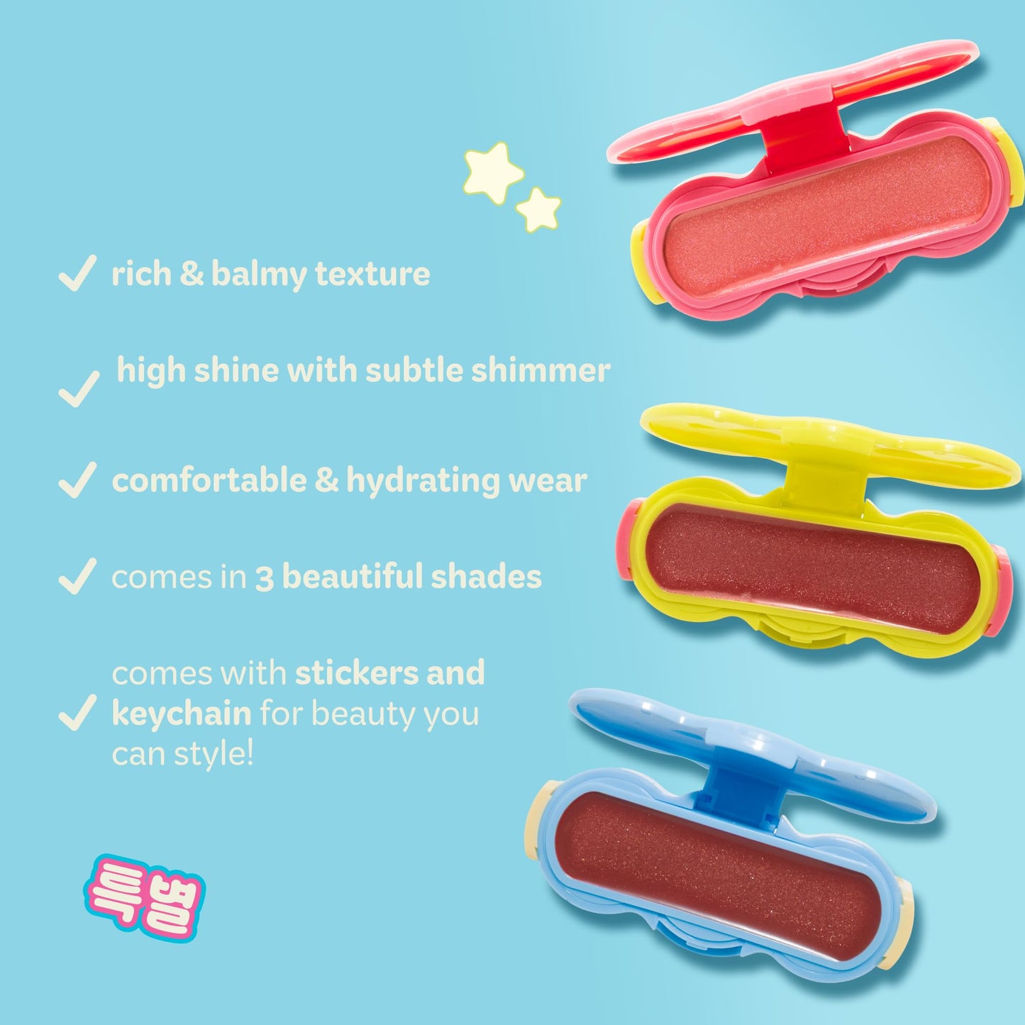 The Crème Shop Shimmer Pop Clip-On Lip Gloss | Korean Makeup, Cute Clip Accessory, Hydrating, Non-Sticky, Shea Butter, Hyaluronic Acid, Vitamine E- Gravity Glow The Crème ShopBuy Supplements Australia
