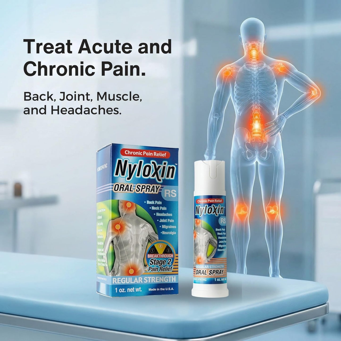 Nyloxin Oral Spray Arthritis Pain Relief, Professional Grade Pain Reliever for Back, Nerve, Knee, Foot, Muscle and Joint Pain Relief and Neuropathy Support (1 oz) (Orange Flavor) NyloxinBuy Supplements Australia