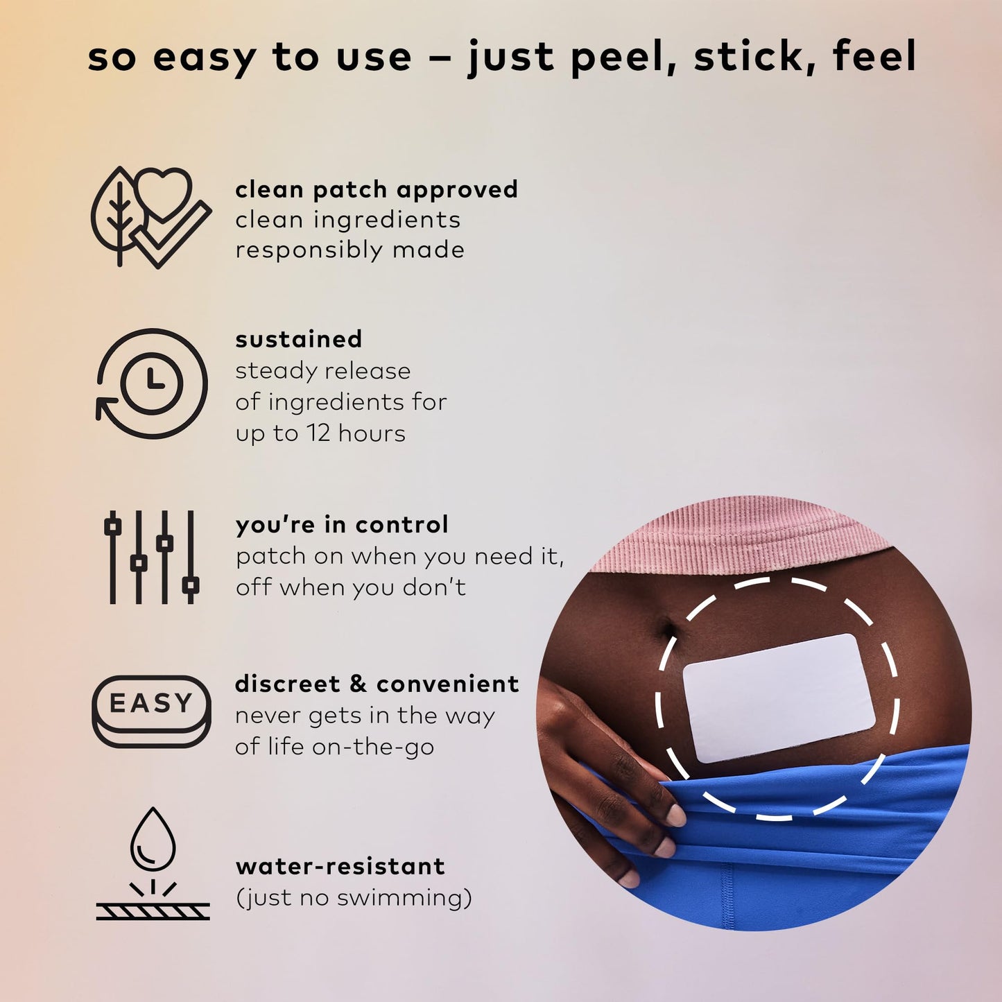 The Good Patch Cycle Period Pain Patch for Cramps, Natural Patch with Menthol, Black Cohosh, Plant Powered Wearable Wellness, Large Sized (8 Total Patches) The Good PatchBuy Supplements Australia