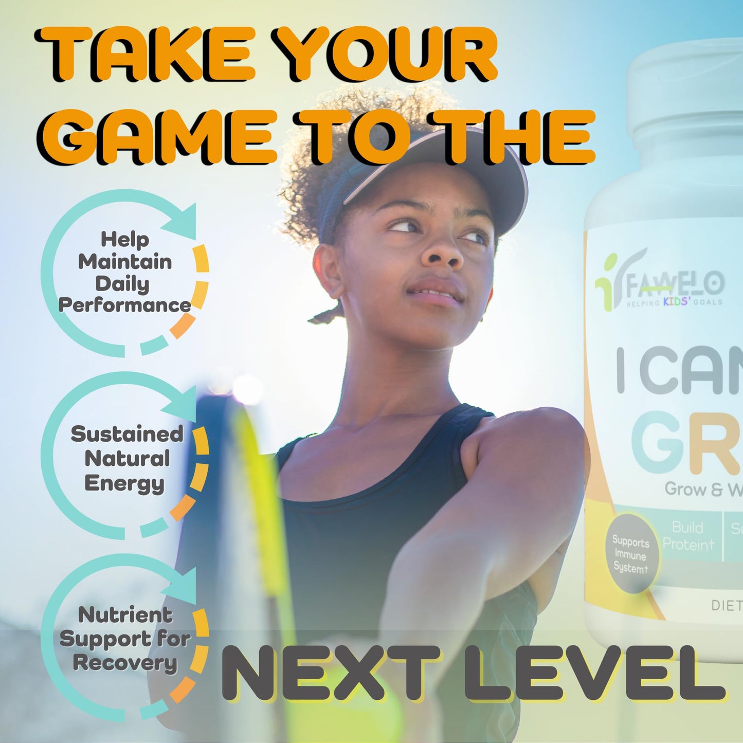 Fawelo I Can Grow (2 Pack) - for Kids 10+ and Teens | Enhances Natural Development | Strength Bone, Muscle & Joints | Immunity & Overall Health | Transparent Ingredients | Made in the USA FaweloBuy Supplements Australia