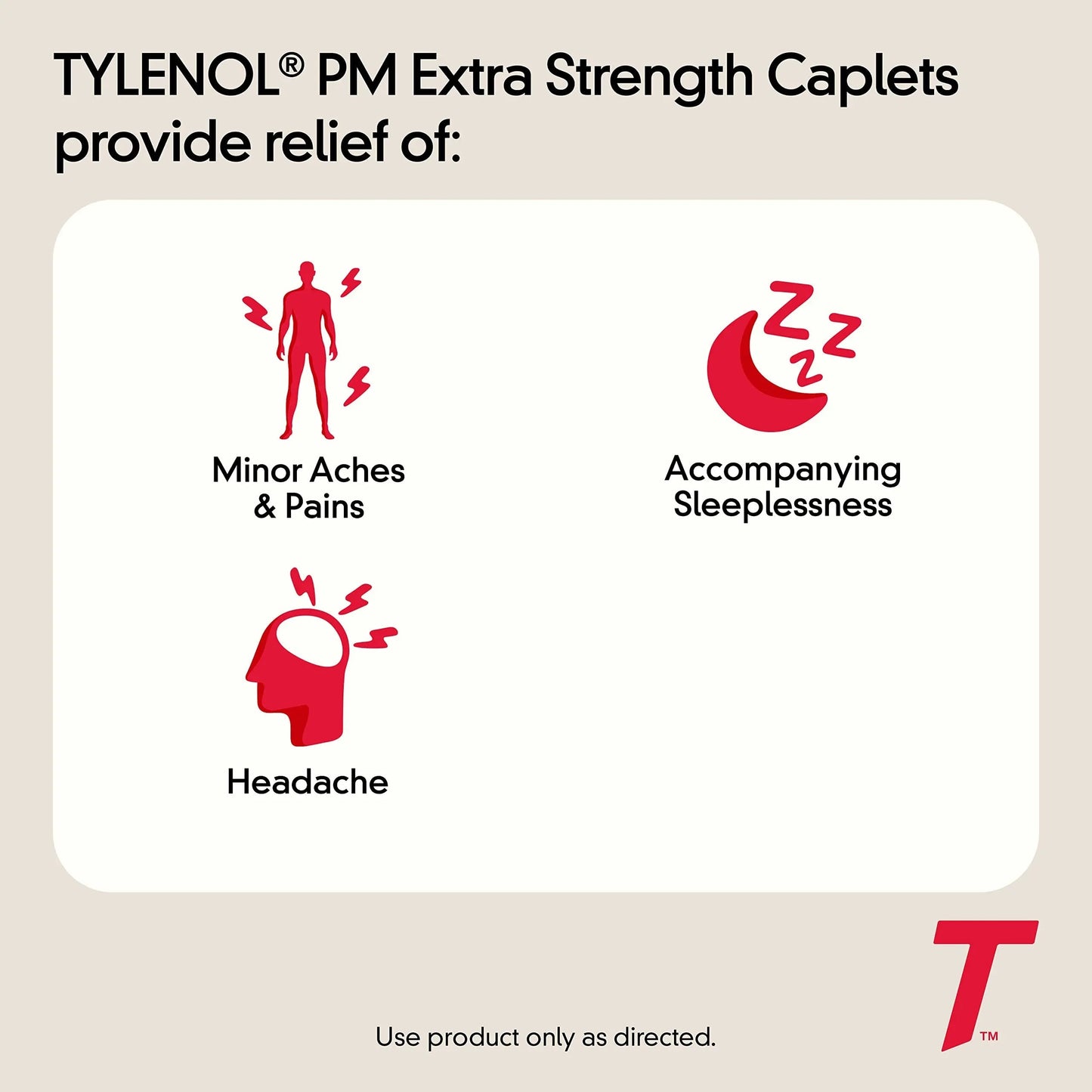 Tylenol PM Extra Strength Nighttime Pain Reliever & Sleep Aid Caplets, 500 mg Acetaminophen & 25 mg Diphenhydramine HCl, Relief for Nighttime Aches & Pains, Non-Habit Forming, 150 ct TylenolBuy Supplements Australia