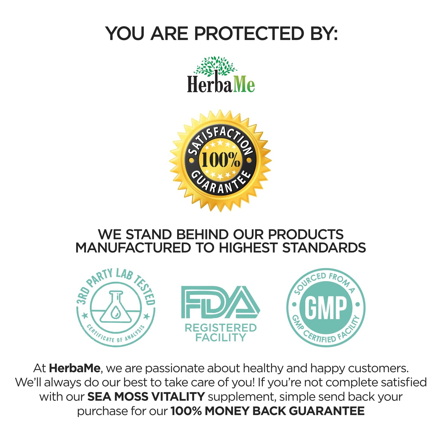 HerbaMe Organic Irish Sea Moss with Bladderwrack, Burdock Root & Black Pepper Extract, 150 Capsules, Thyroid Support, Natural Iodine Source, Promotes Immune System, Cell Food, Alkaline Supplement HerbaMe buy supplements Au