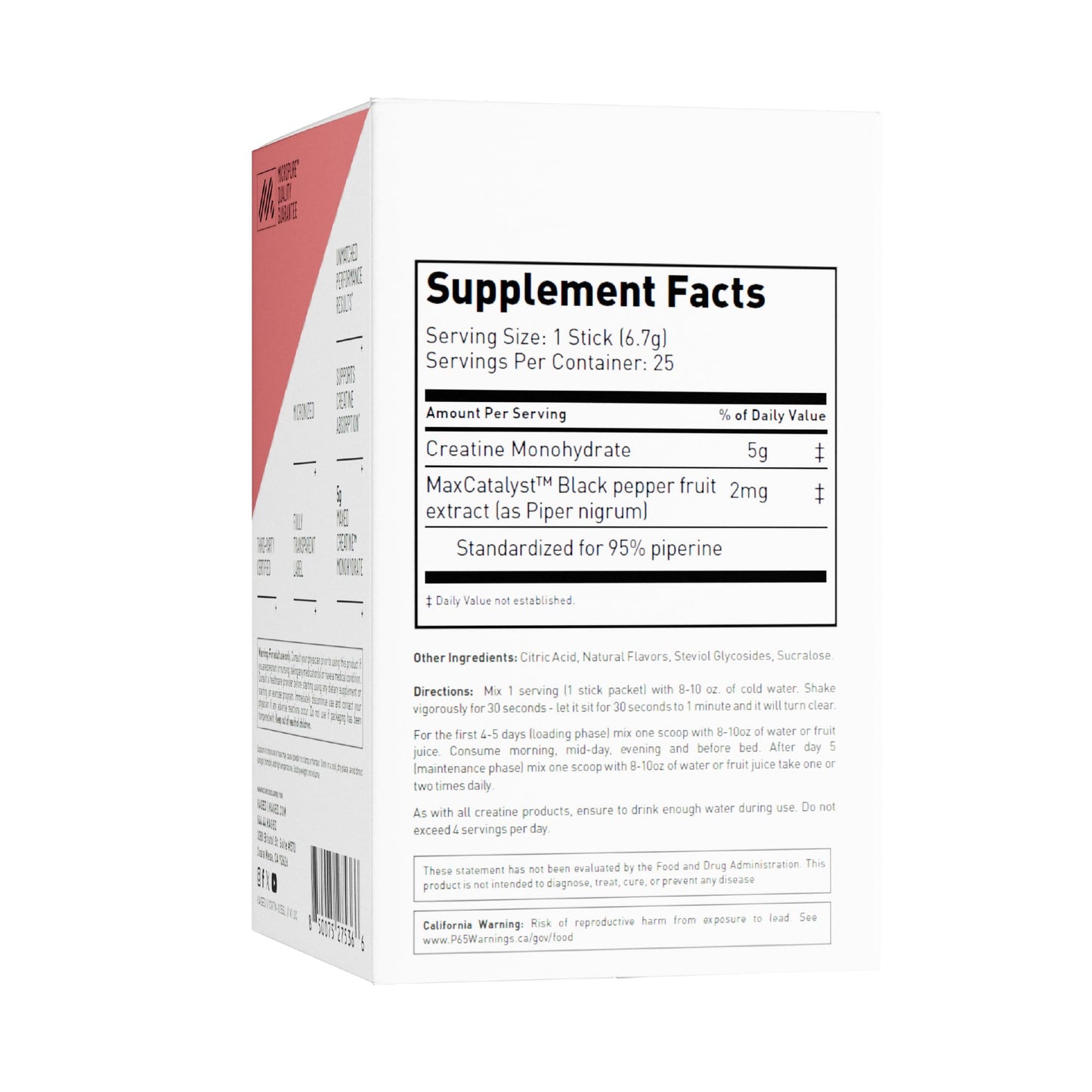 Kaged Creatine Monohydrate + Max Absorption Technology | Micronized Powder Stick Packs | Strawberry Lemonade | Muscle Building & Recovery | Brain Health